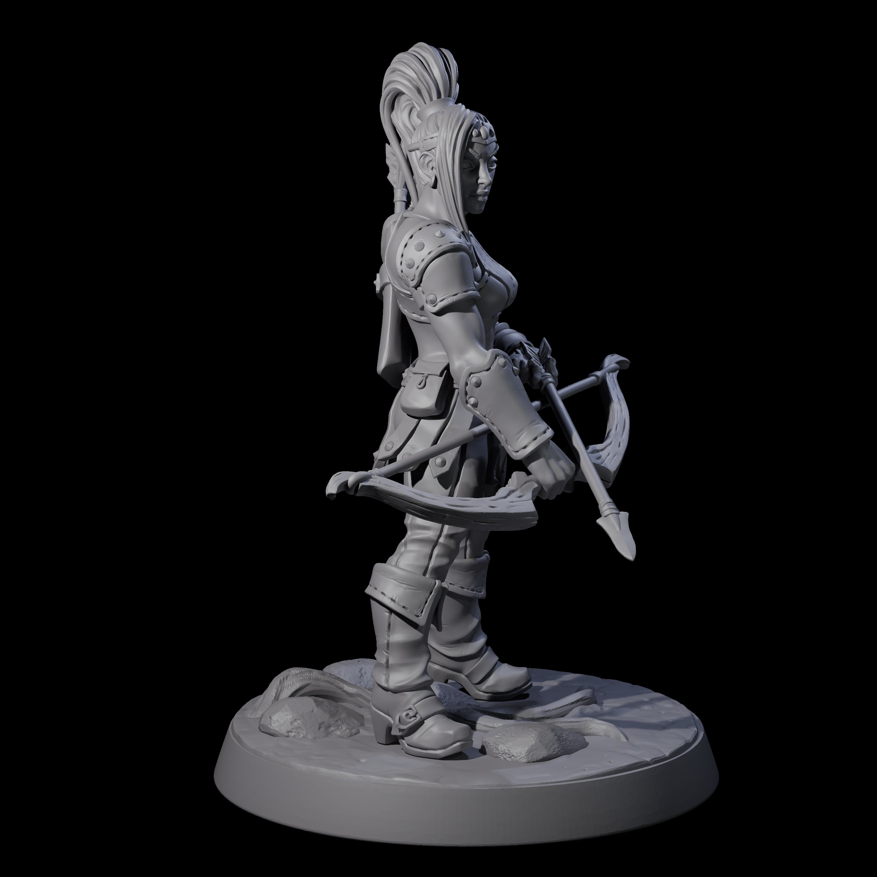 Shadowy Assassin Sister A Miniature for Dungeons and Dragons, Pathfinder or other TTRPGs