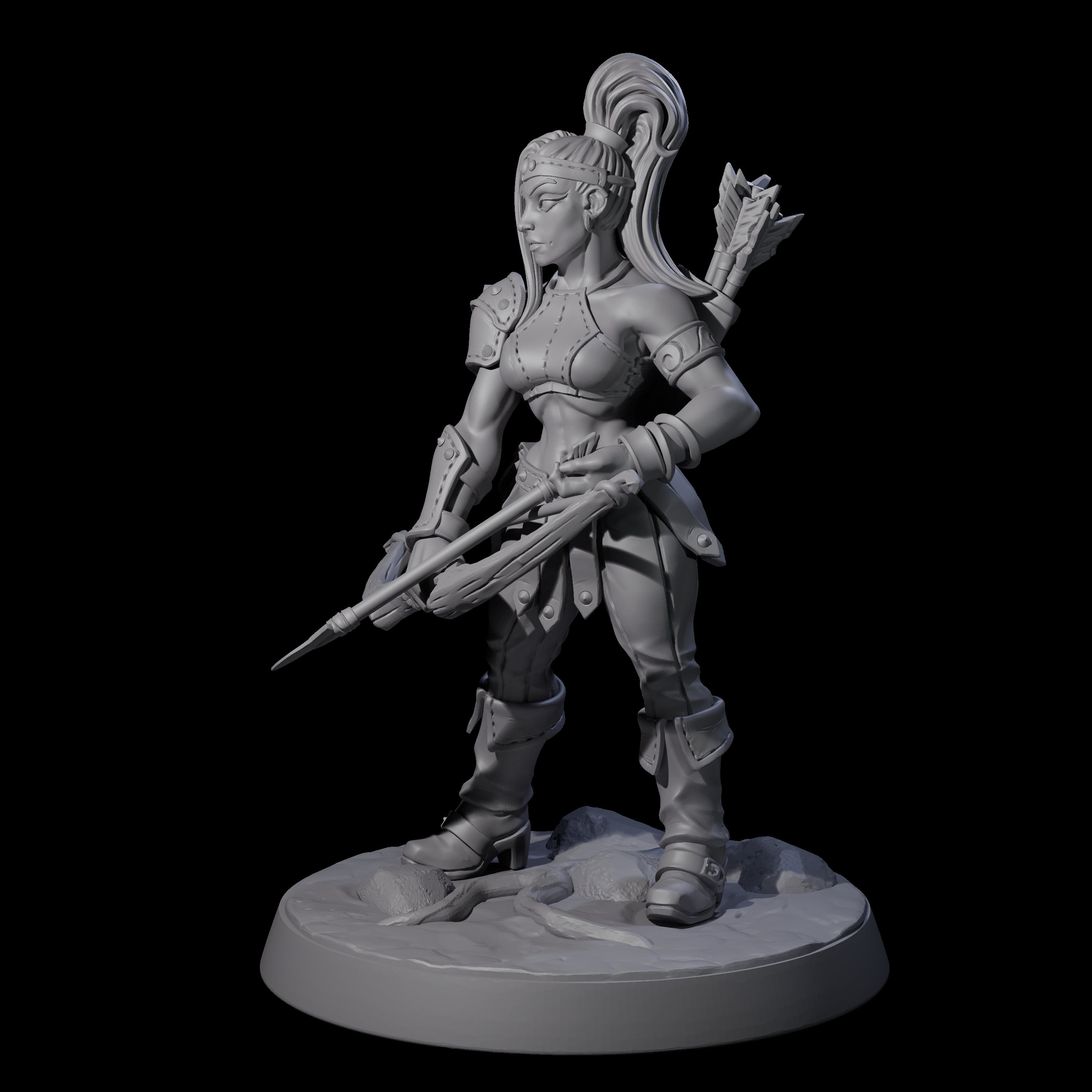 Shadowy Assassin Sister A Miniature for Dungeons and Dragons, Pathfinder or other TTRPGs