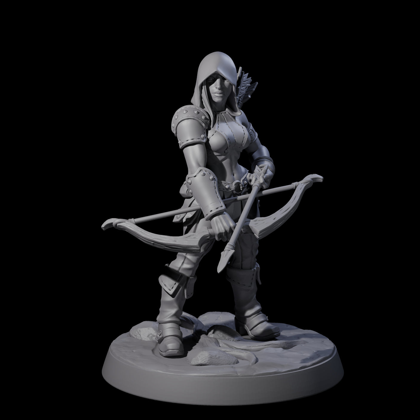 Shadowy Assassin Sister A Miniature for Dungeons and Dragons, Pathfinder or other TTRPGs