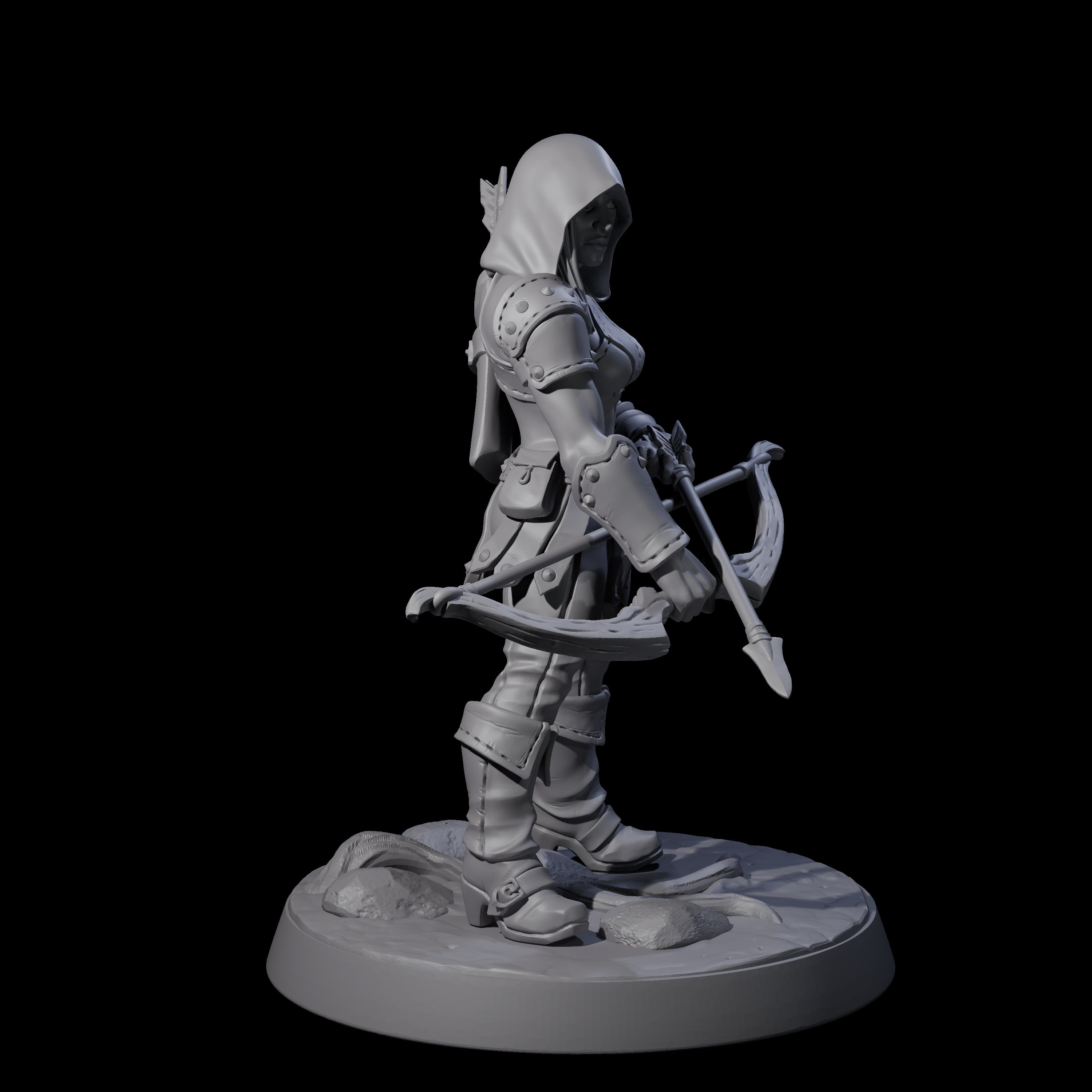 Shadowy Assassin Sister A Miniature for Dungeons and Dragons, Pathfinder or other TTRPGs