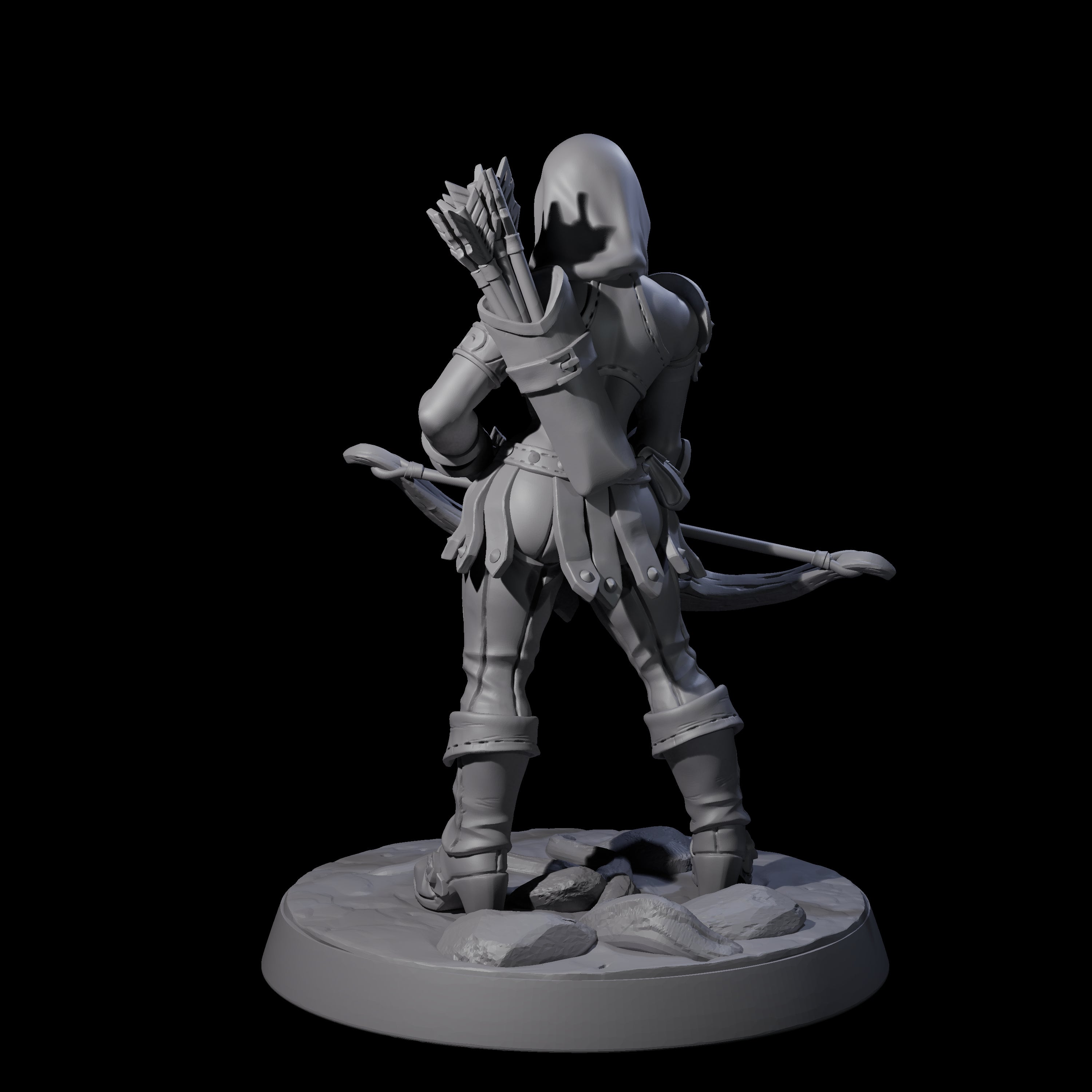 Shadowy Assassin Sister A Miniature for Dungeons and Dragons, Pathfinder or other TTRPGs