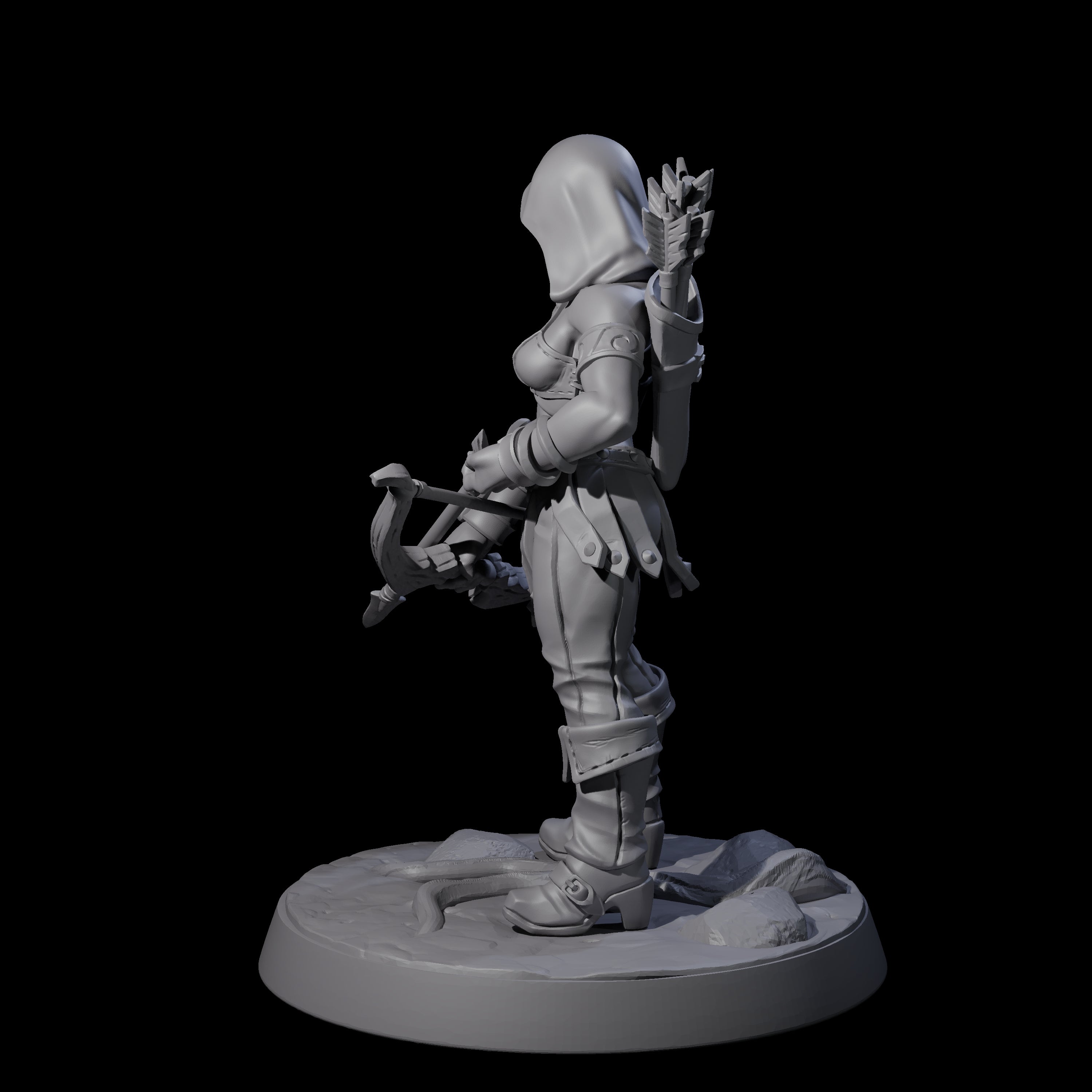 Shadowy Assassin Sister A Miniature for Dungeons and Dragons, Pathfinder or other TTRPGs