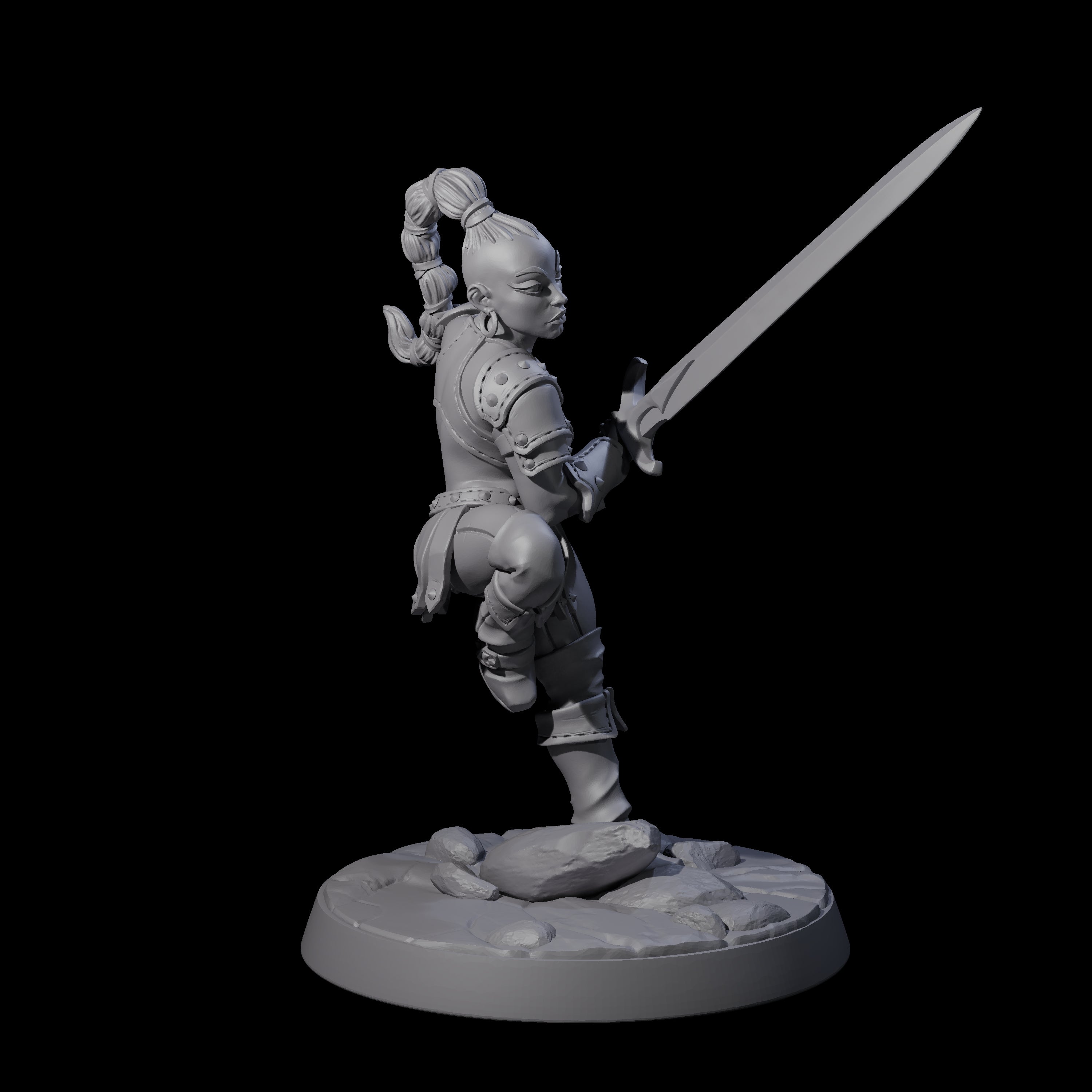 Shadowy Assassin Sister B Miniature for Dungeons and Dragons, Pathfinder or other TTRPGs
