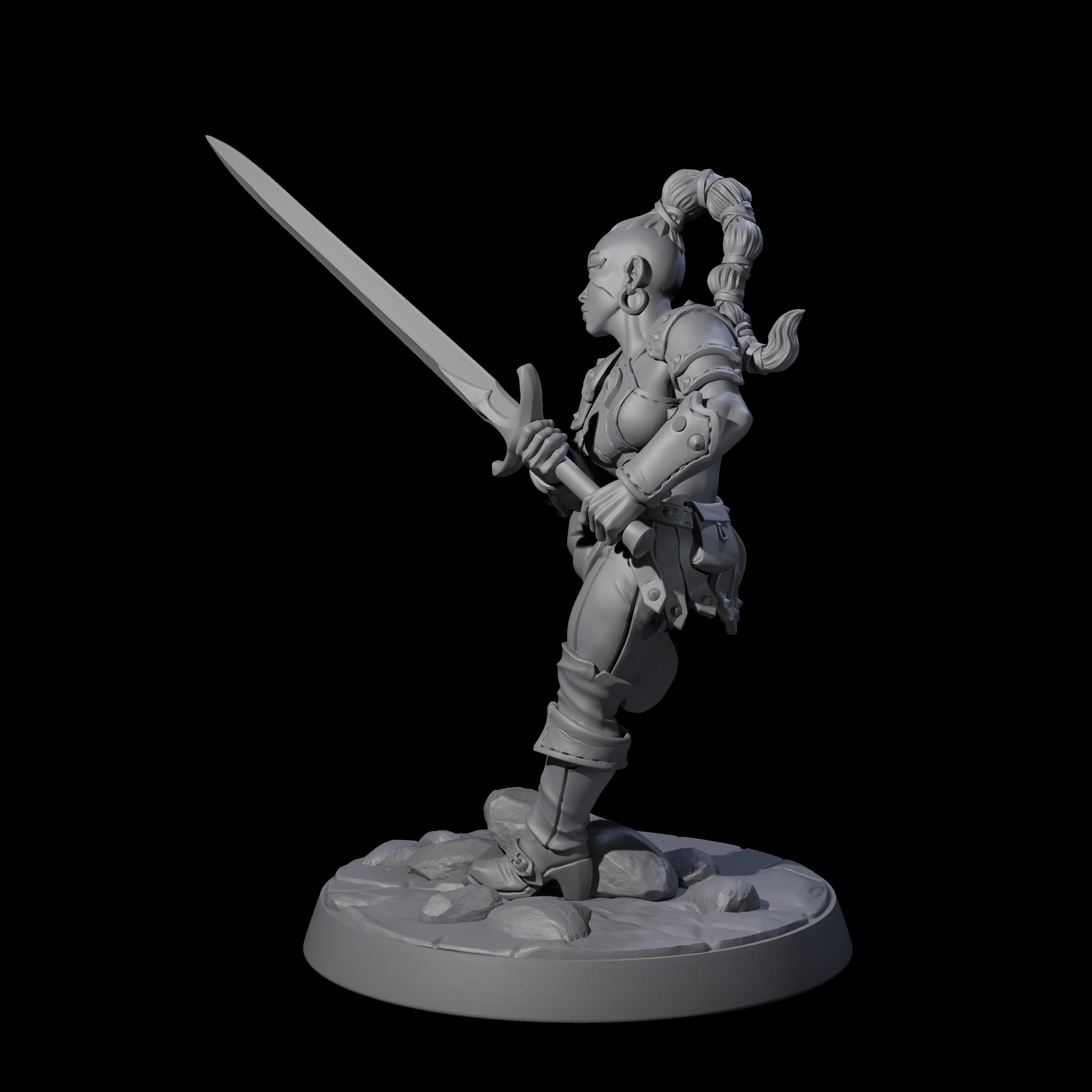 Shadowy Assassin Sister B Miniature for Dungeons and Dragons, Pathfinder or other TTRPGs