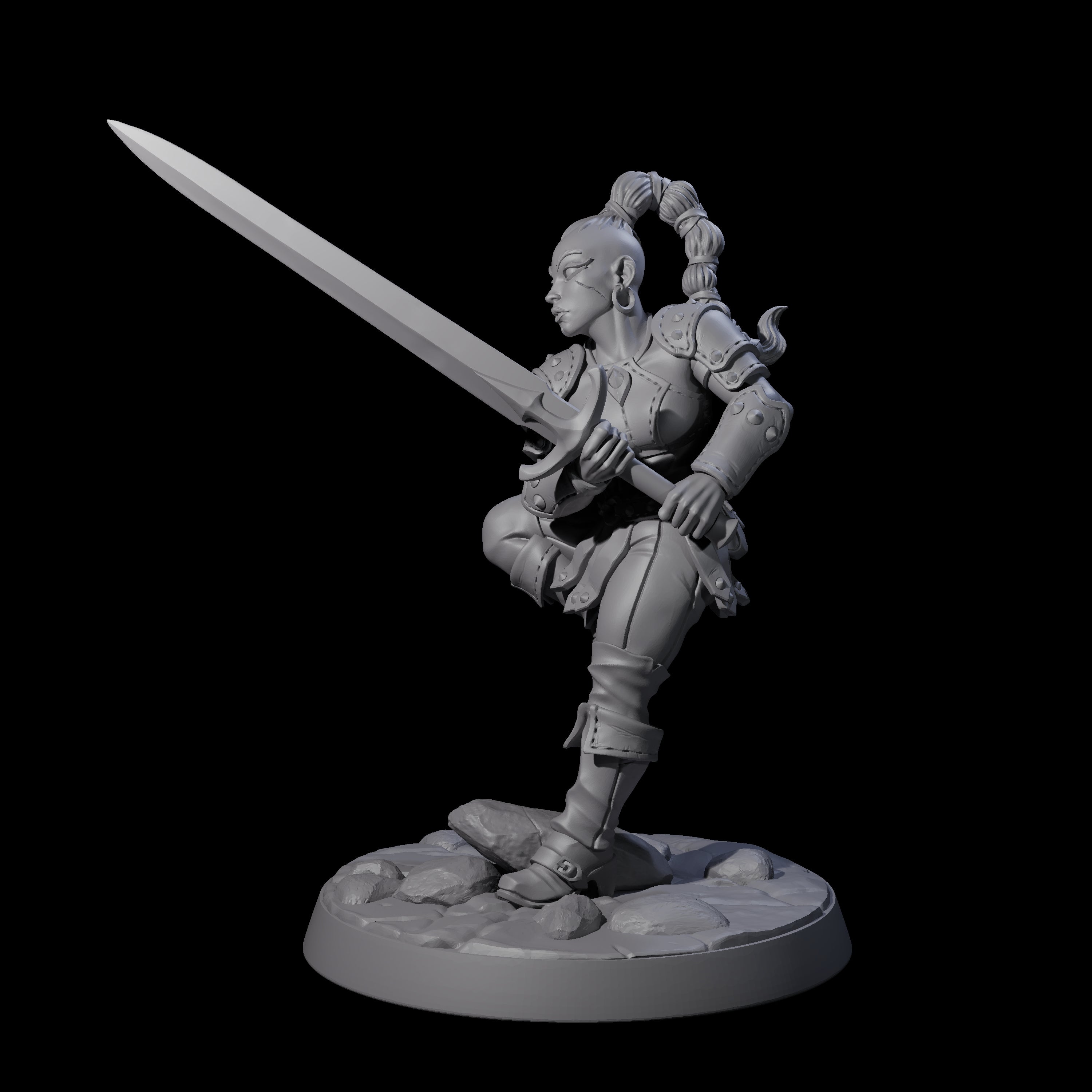 Shadowy Assassin Sister B Miniature for Dungeons and Dragons, Pathfinder or other TTRPGs