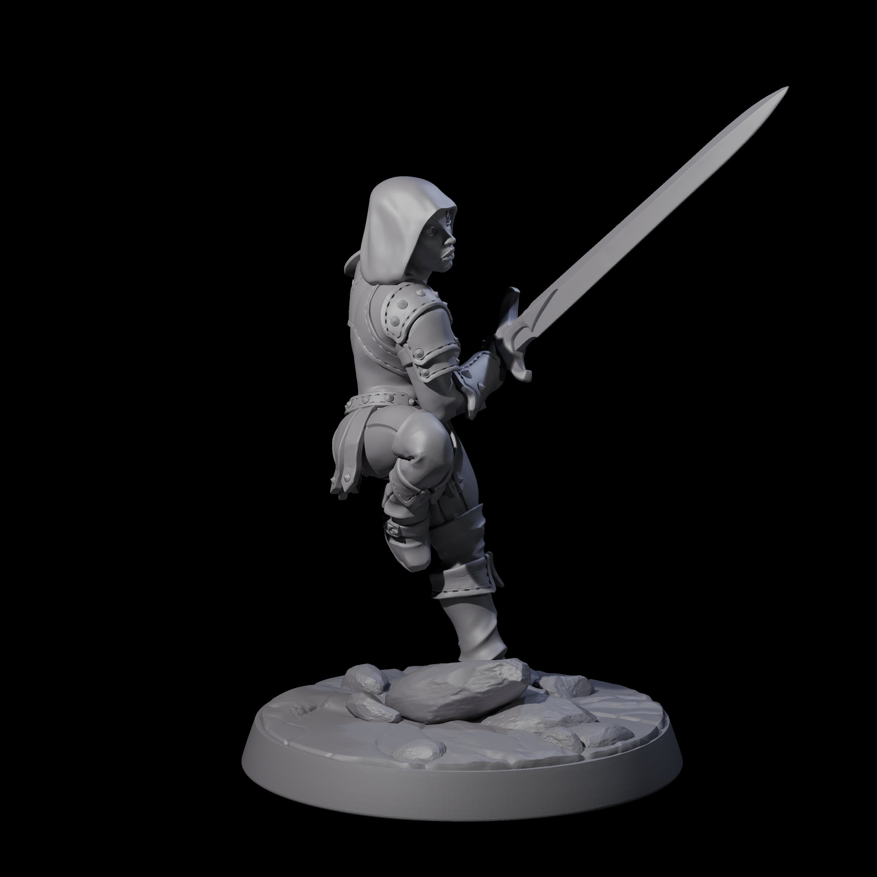 Shadowy Assassin Sister B Miniature for Dungeons and Dragons, Pathfinder or other TTRPGs