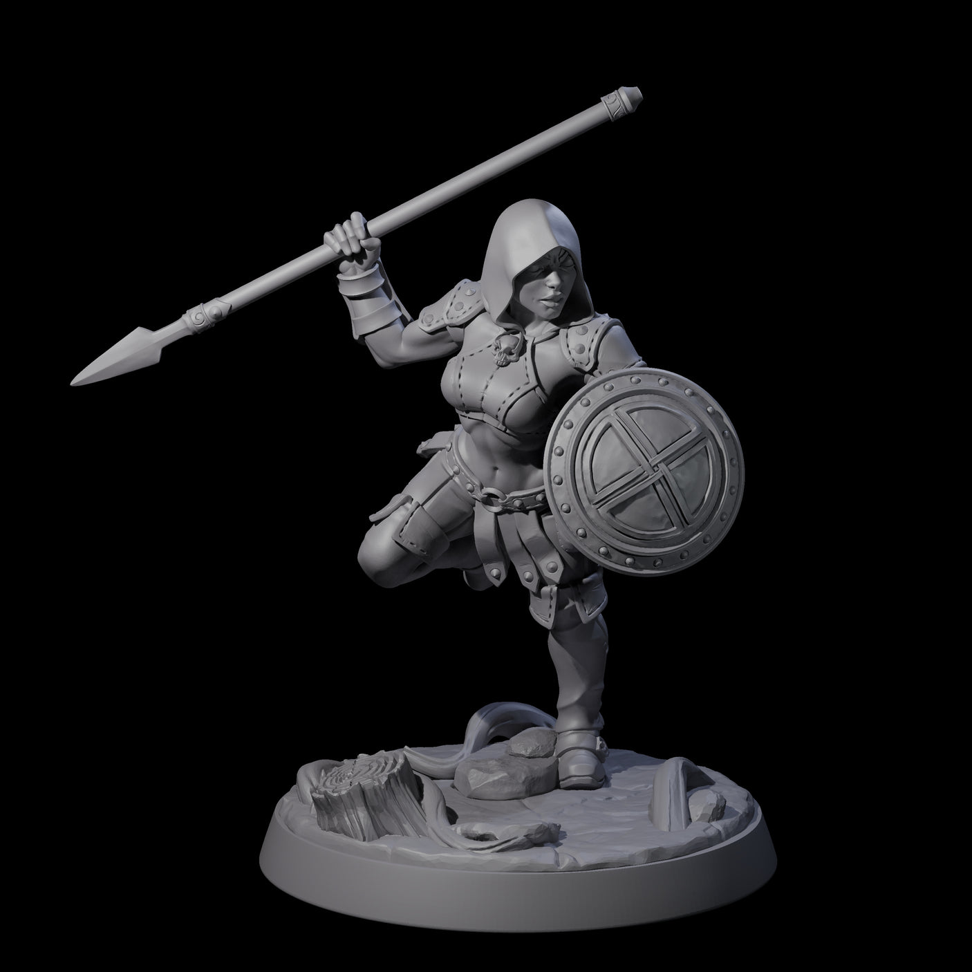 Shadowy Assassin Sister C Miniature for Dungeons and Dragons, Pathfinder or other TTRPGs