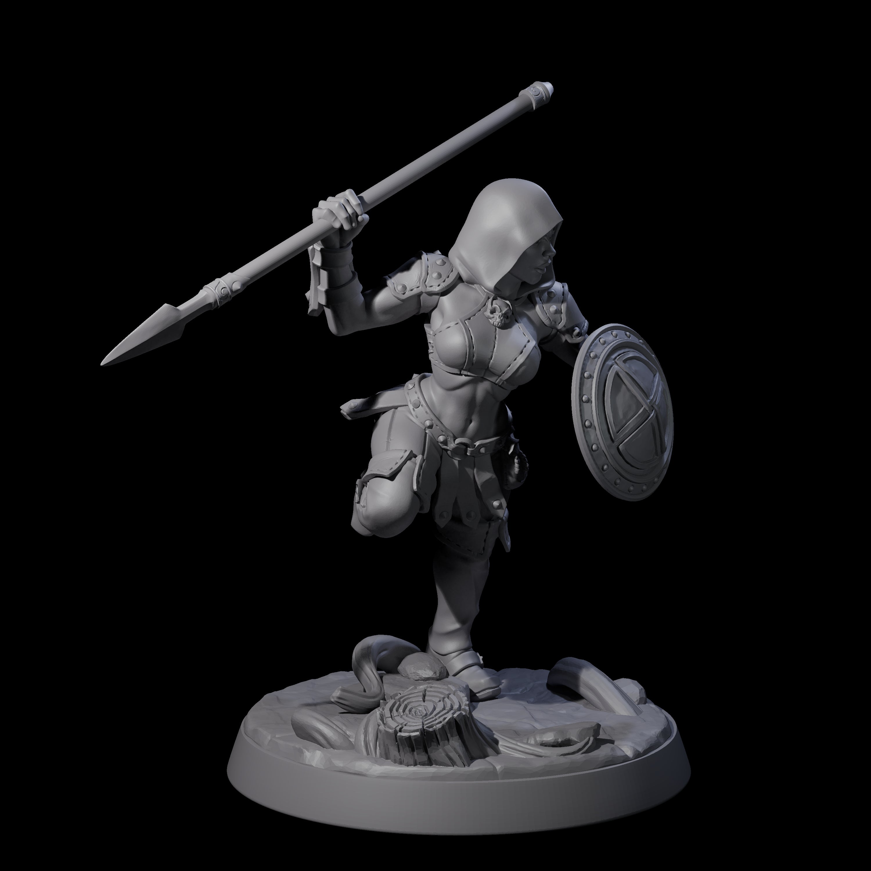 Shadowy Assassin Sister C Miniature for Dungeons and Dragons, Pathfinder or other TTRPGs