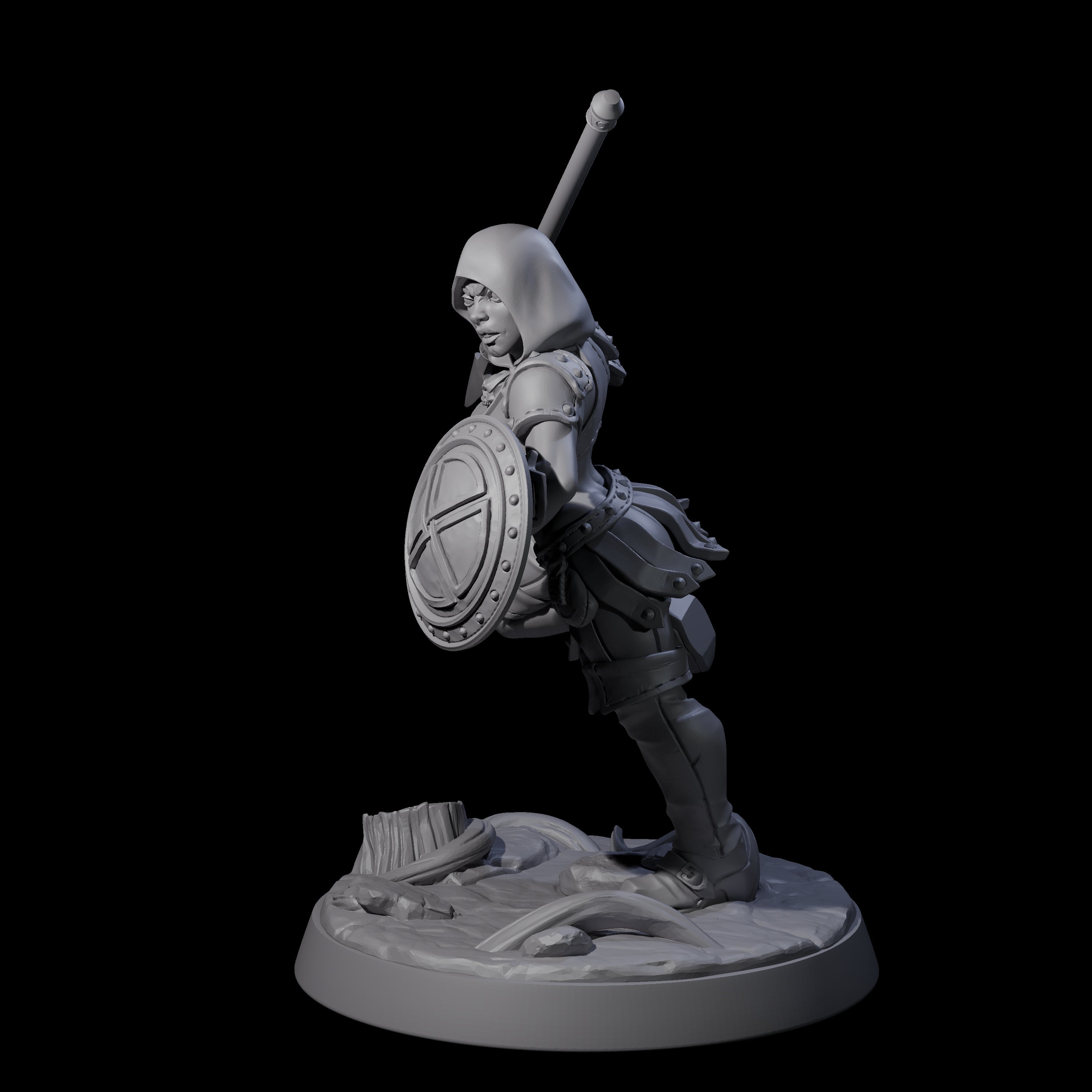 Shadowy Assassin Sister C Miniature for Dungeons and Dragons, Pathfinder or other TTRPGs