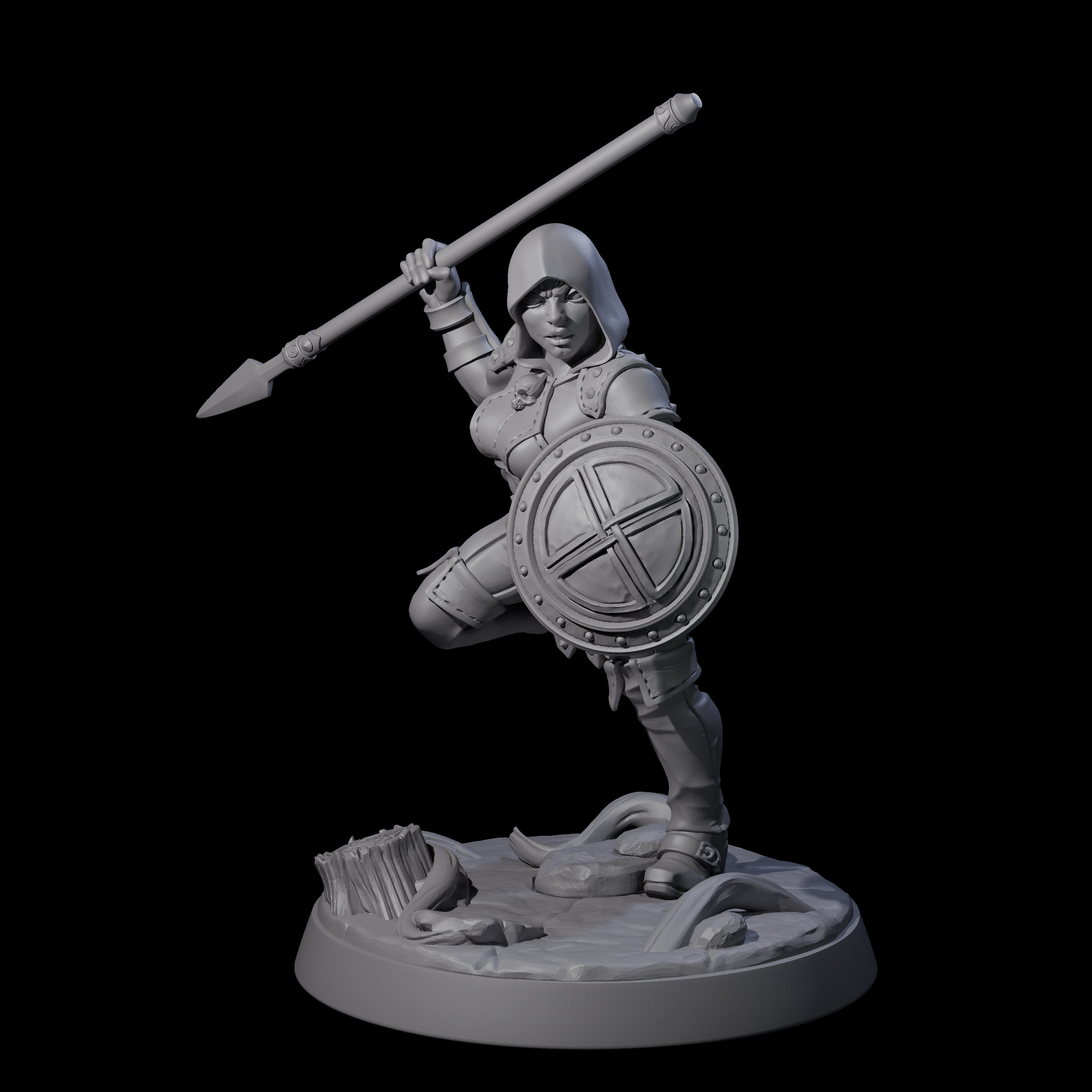 Shadowy Assassin Sister C Miniature for Dungeons and Dragons, Pathfinder or other TTRPGs