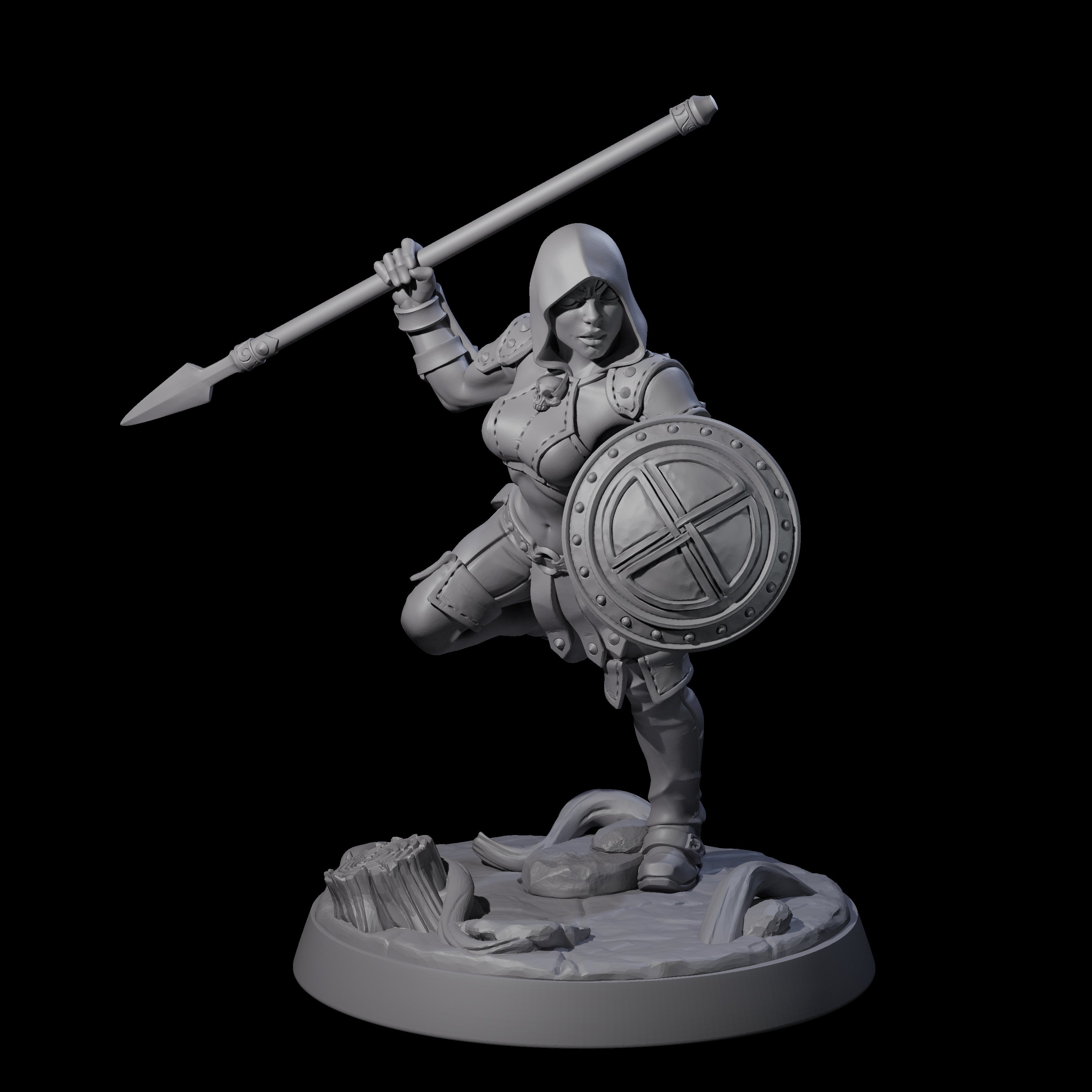 Shadowy Assassin Sister C Miniature for Dungeons and Dragons, Pathfinder or other TTRPGs