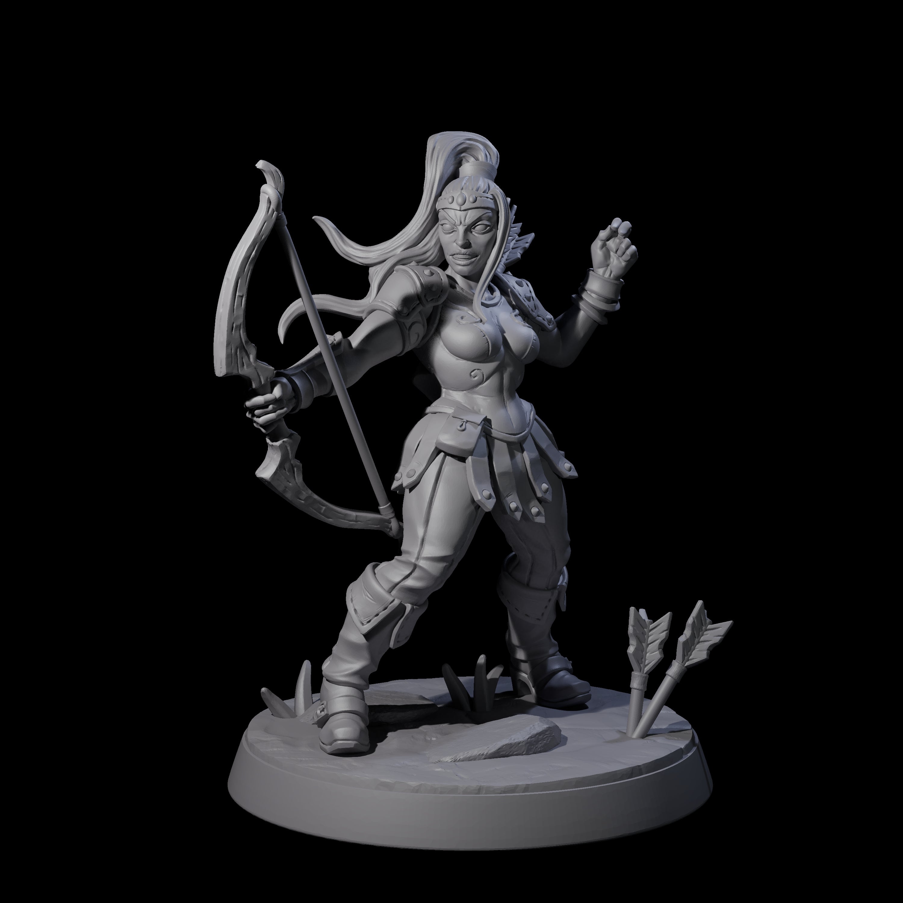 Shadowy Assassin Sister D Miniature for Dungeons and Dragons, Pathfinder or other TTRPGs