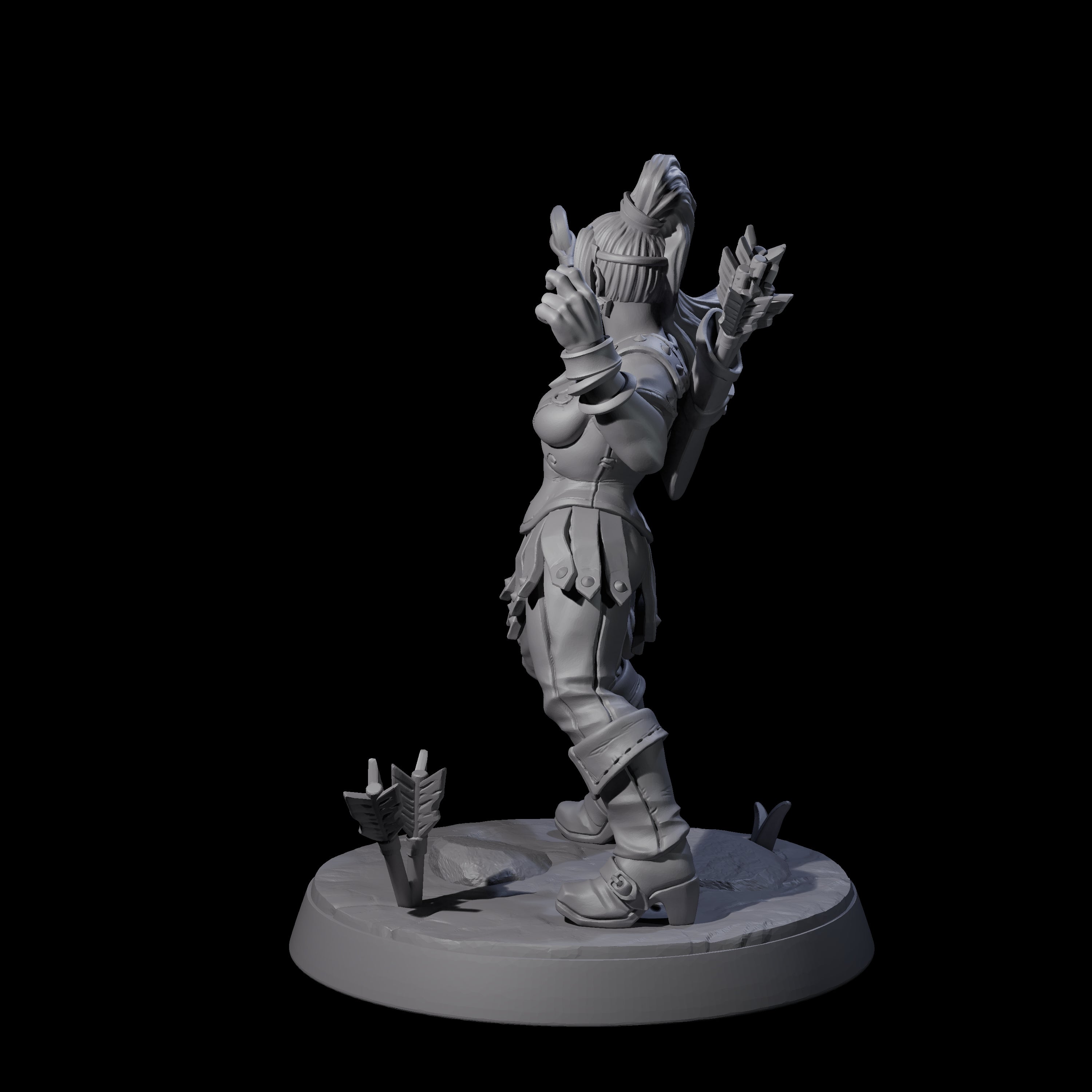 Shadowy Assassin Sister D Miniature for Dungeons and Dragons, Pathfinder or other TTRPGs