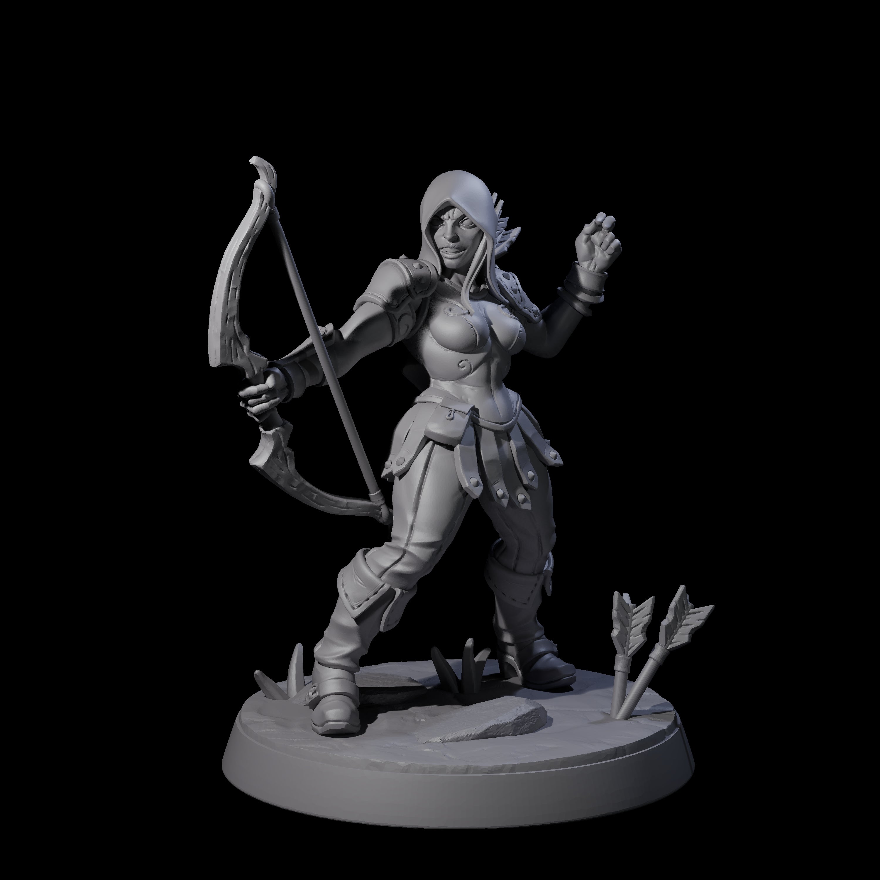 Shadowy Assassin Sister D Miniature for Dungeons and Dragons, Pathfinder or other TTRPGs