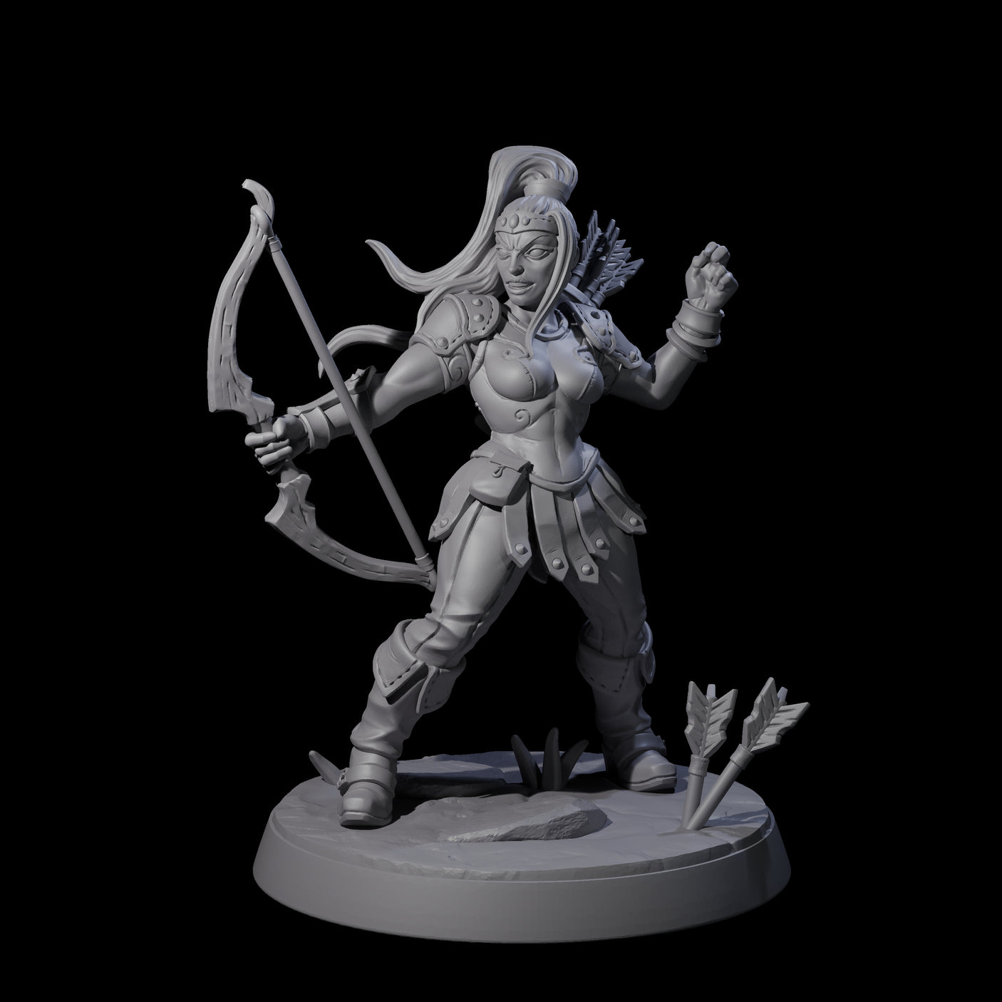 Shadowy Assassin Sister D Miniature for Dungeons and Dragons, Pathfinder or other TTRPGs
