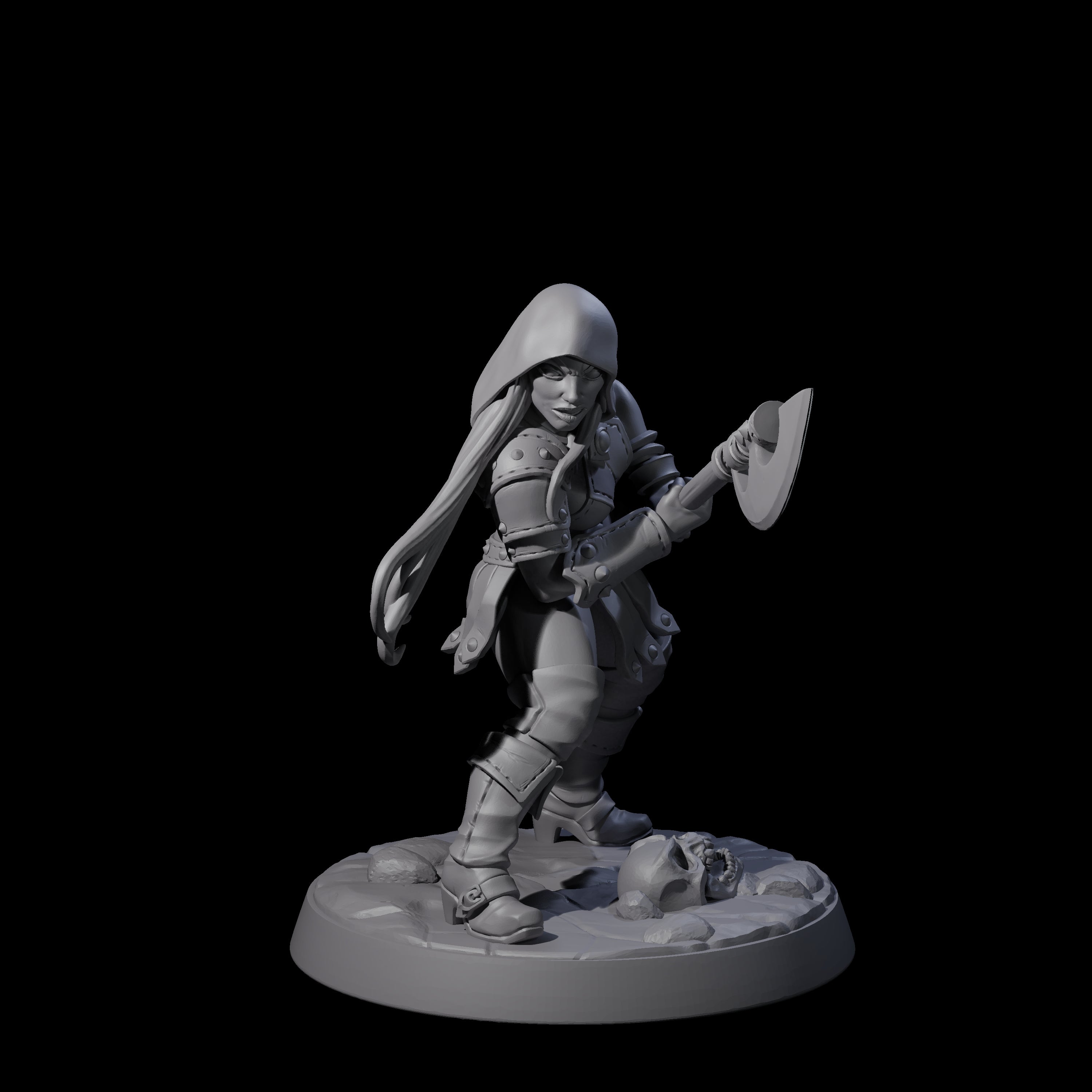 Shadowy Assassin Sister E Miniature for Dungeons and Dragons, Pathfinder or other TTRPGs