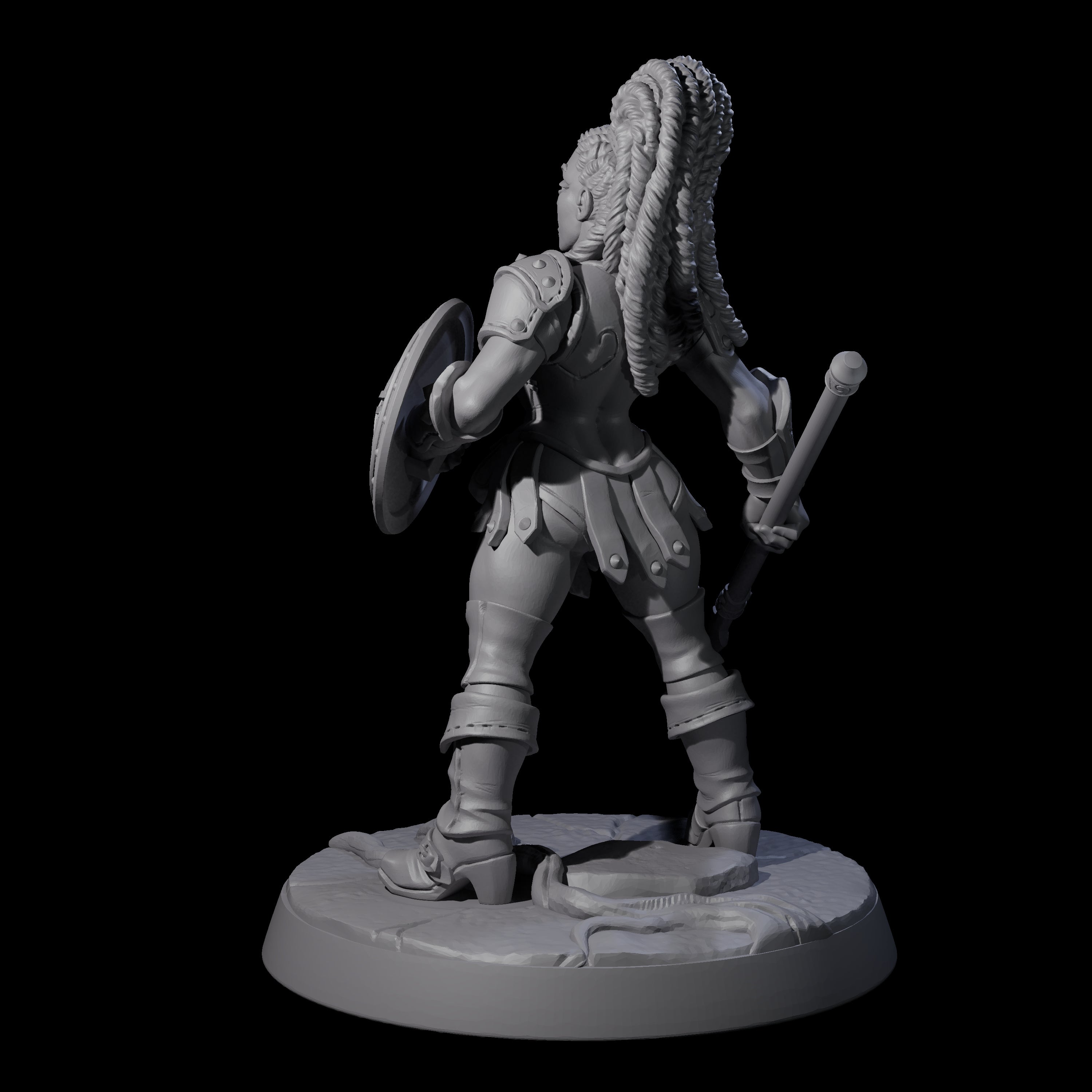 Shadowy Assassin Sister F Miniature for Dungeons and Dragons, Pathfinder or other TTRPGs