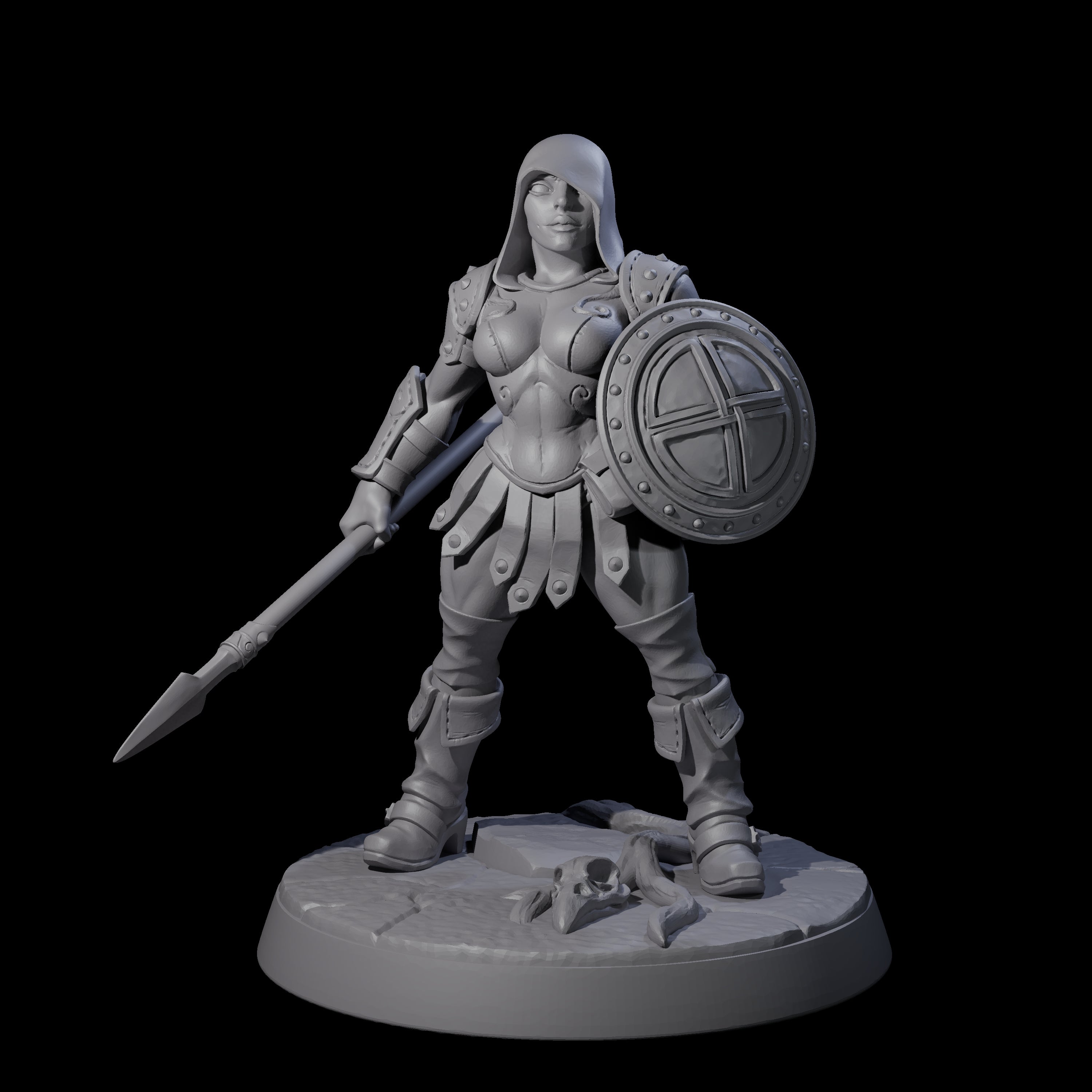Shadowy Assassin Sister F Miniature for Dungeons and Dragons, Pathfinder or other TTRPGs