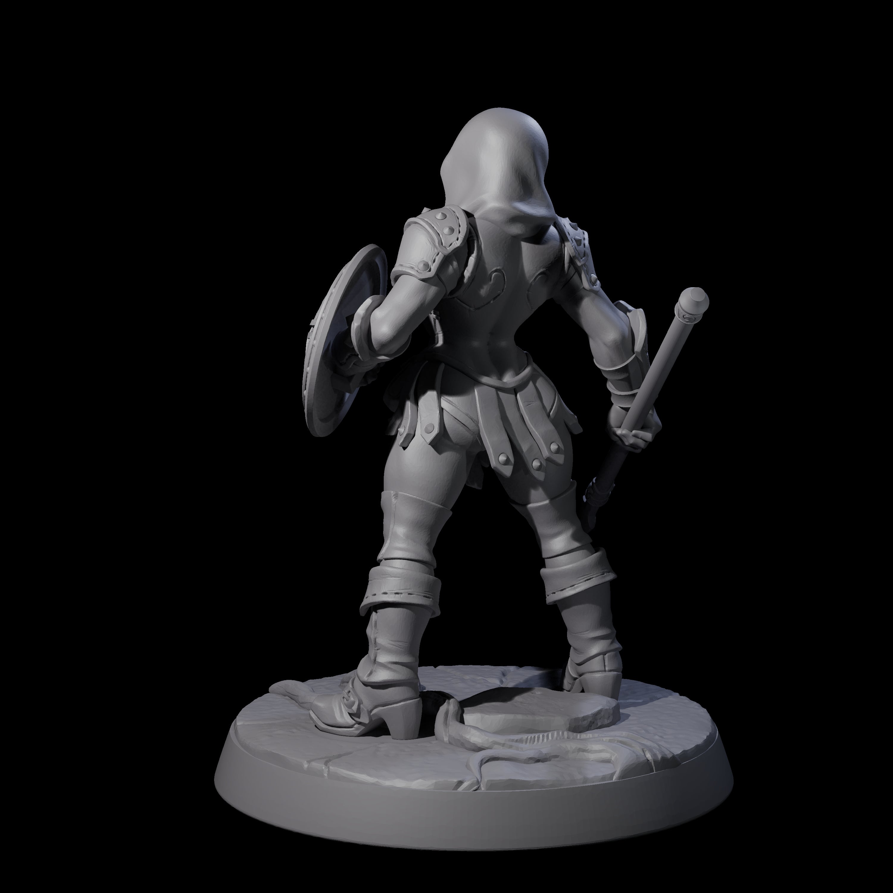 Shadowy Assassin Sister F Miniature for Dungeons and Dragons, Pathfinder or other TTRPGs