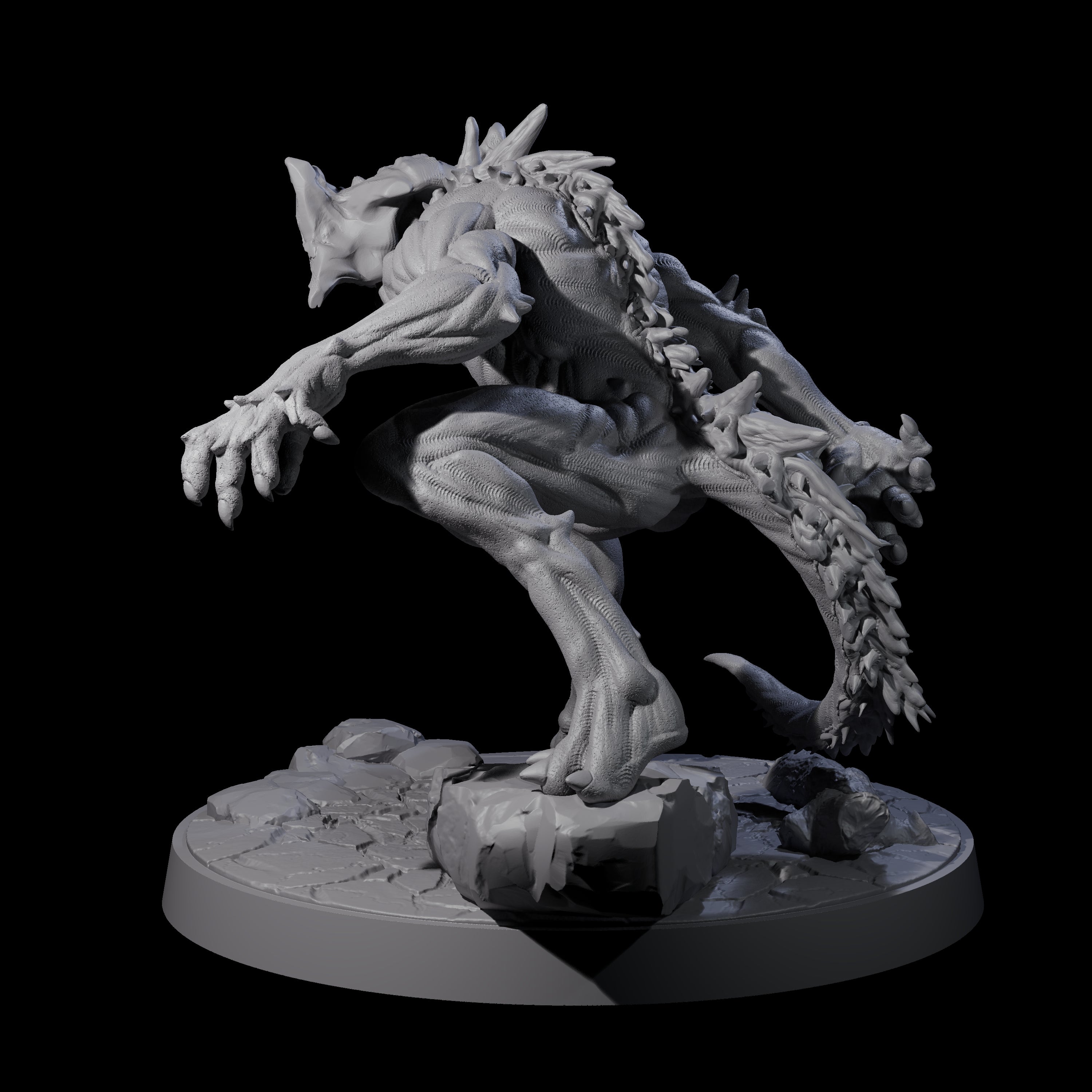 Shadowy Barghest A Miniature for Dungeons and Dragons, Pathfinder or other TTRPGs
