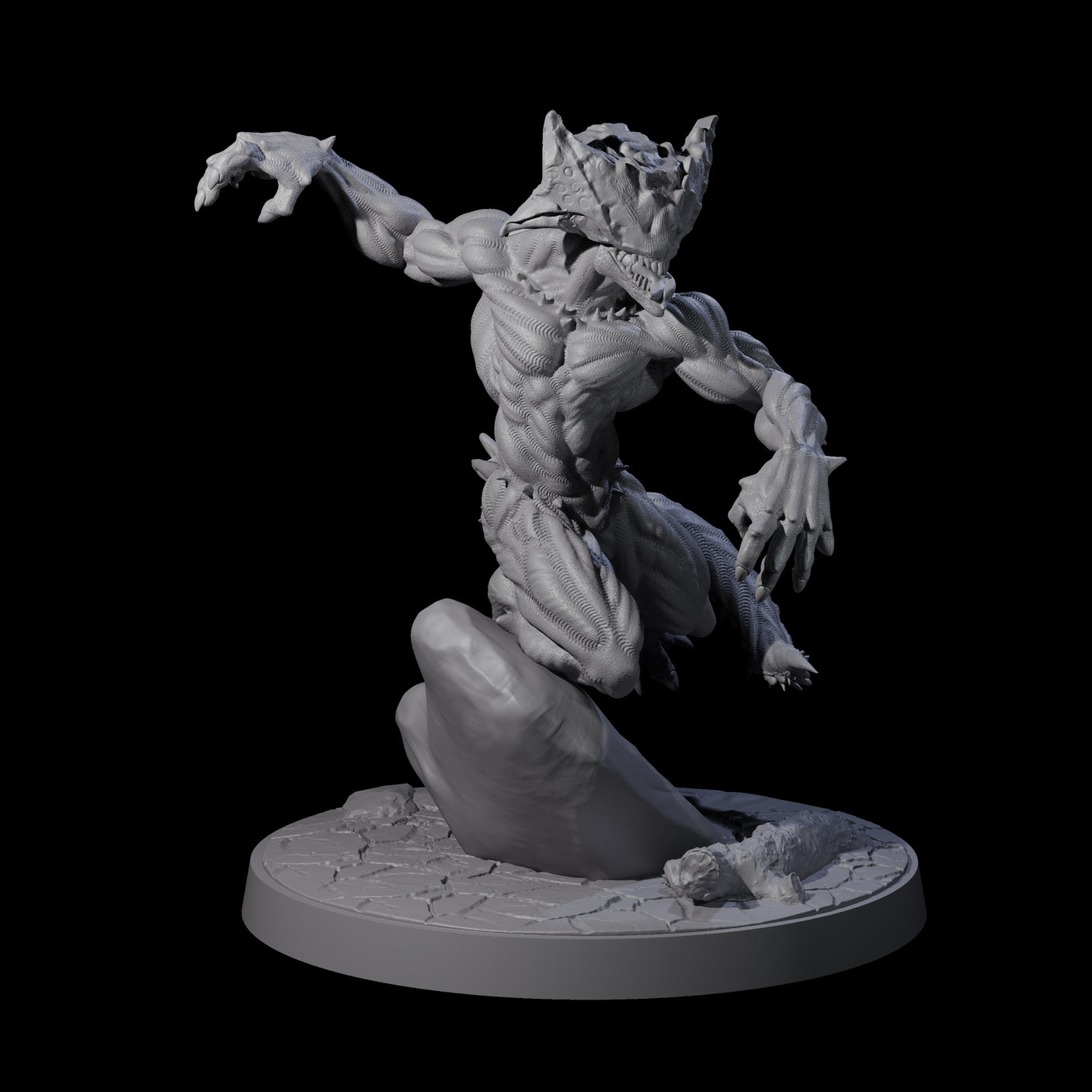 Shadowy Barghest C Miniature for Dungeons and Dragons, Pathfinder or other TTRPGs