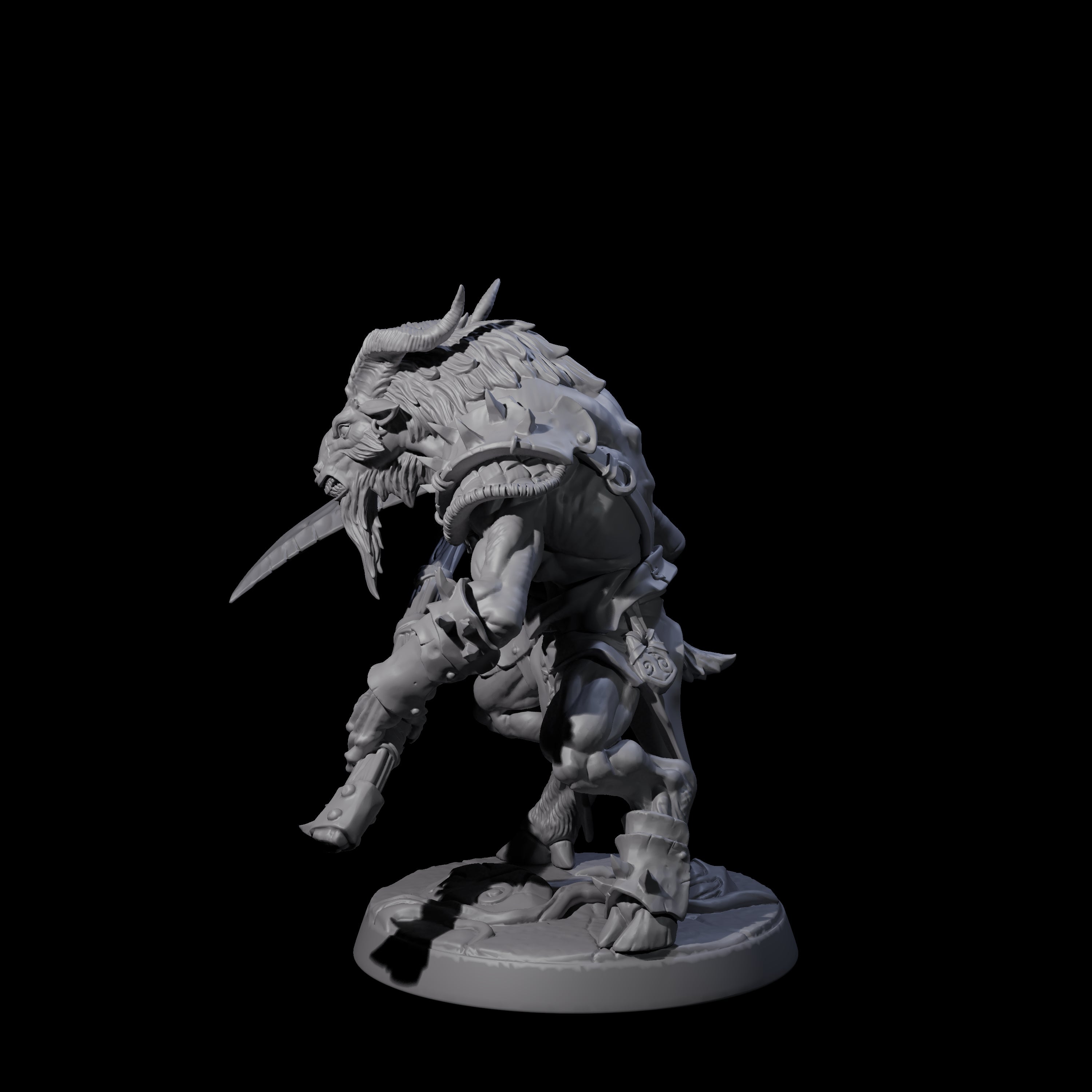 Shadowy Beastman A Miniature for Dungeons and Dragons, Pathfinder or other TTRPGs