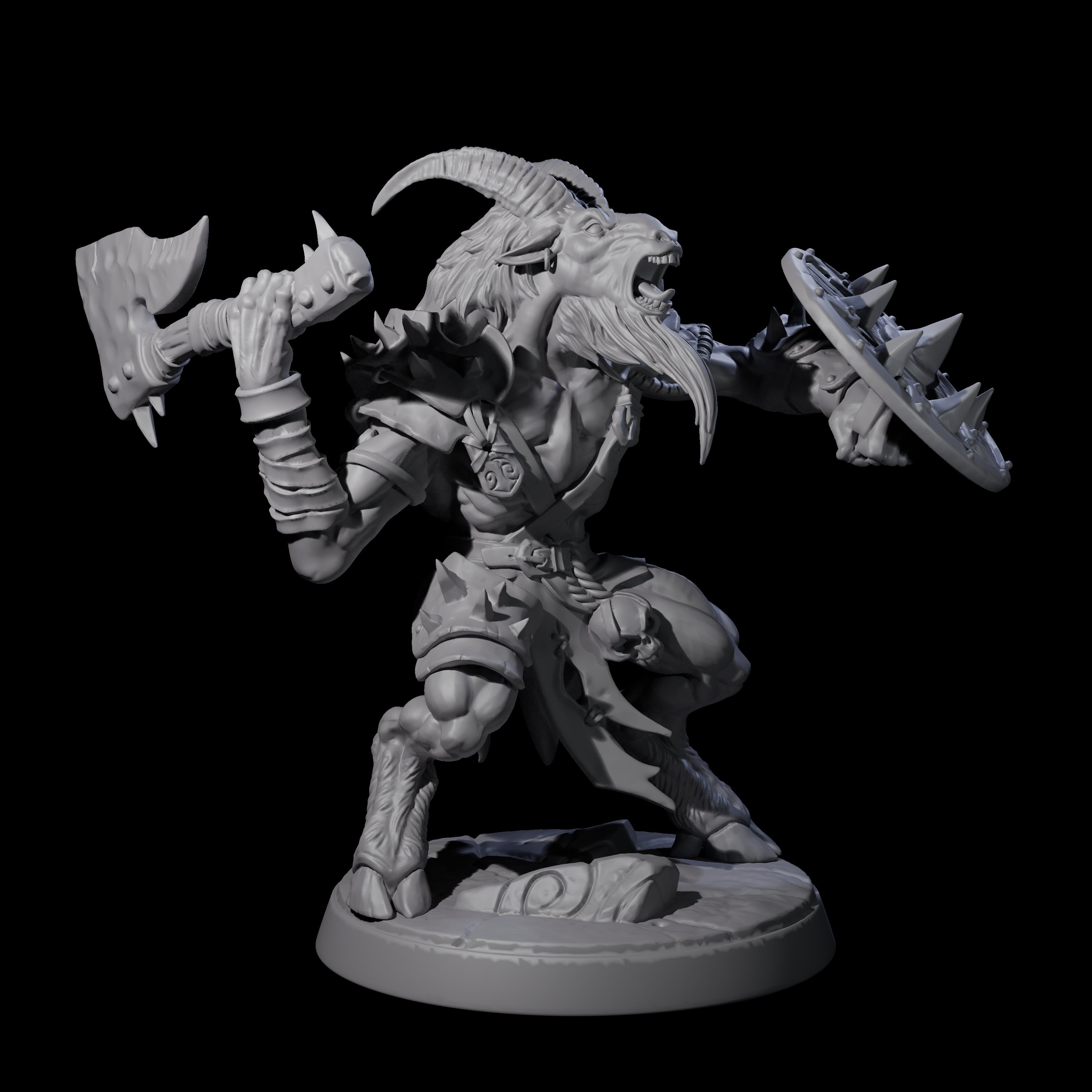 Shadowy Beastman B Miniature for Dungeons and Dragons, Pathfinder or other TTRPGs