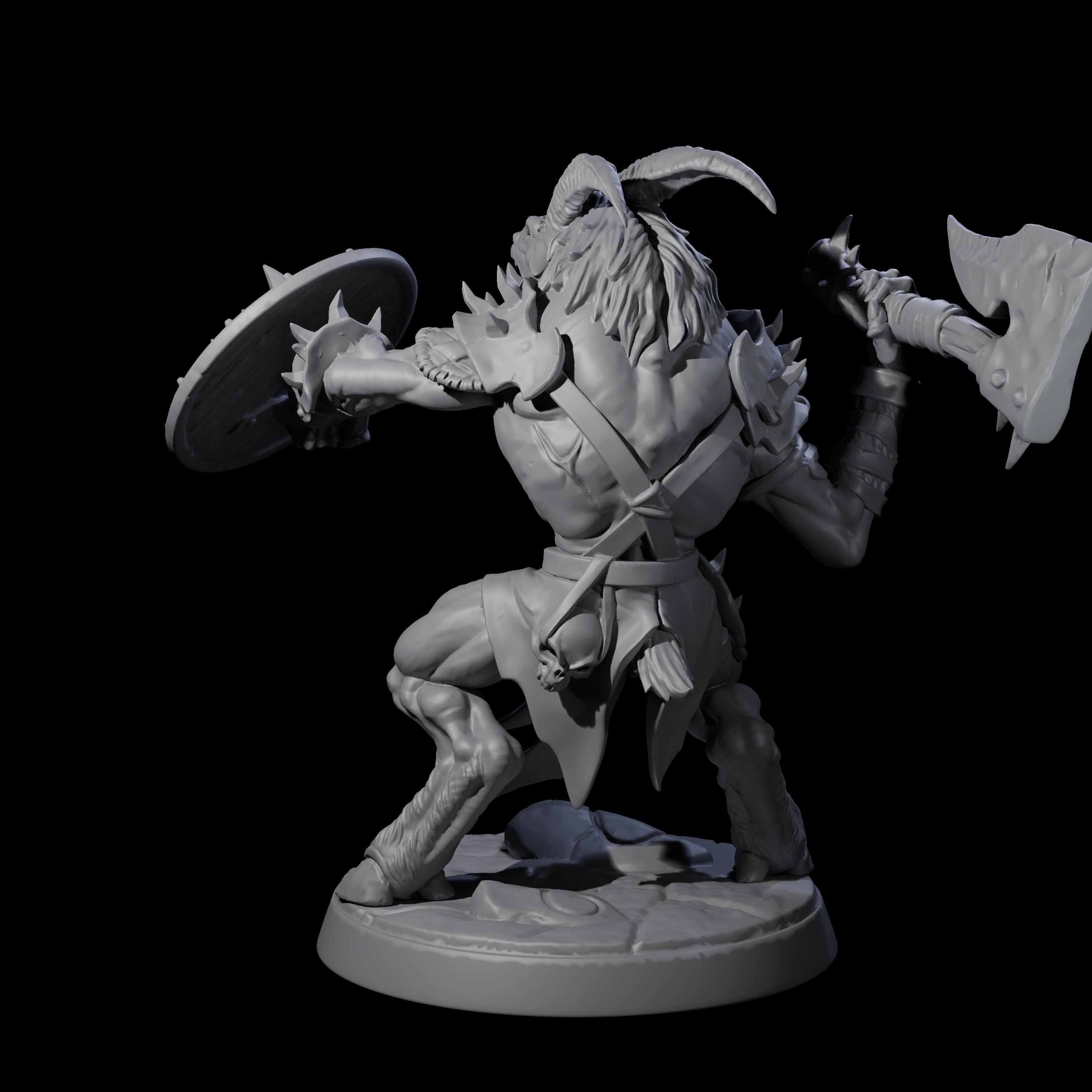 Shadowy Beastman B Miniature for Dungeons and Dragons, Pathfinder or other TTRPGs
