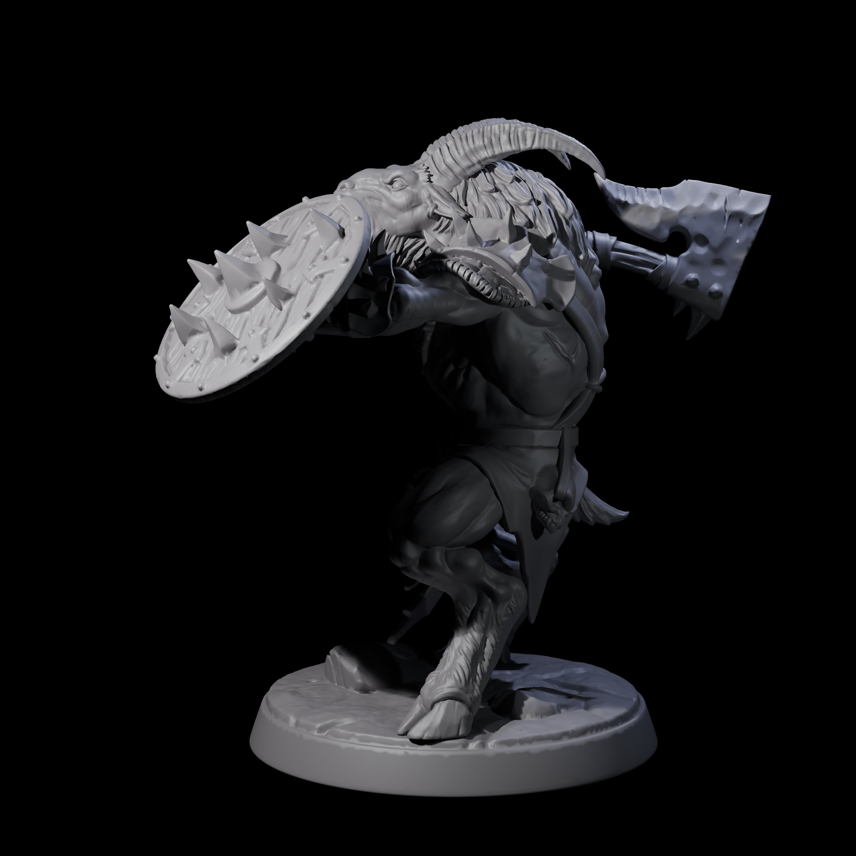 Shadowy Beastman B Miniature for Dungeons and Dragons, Pathfinder or other TTRPGs