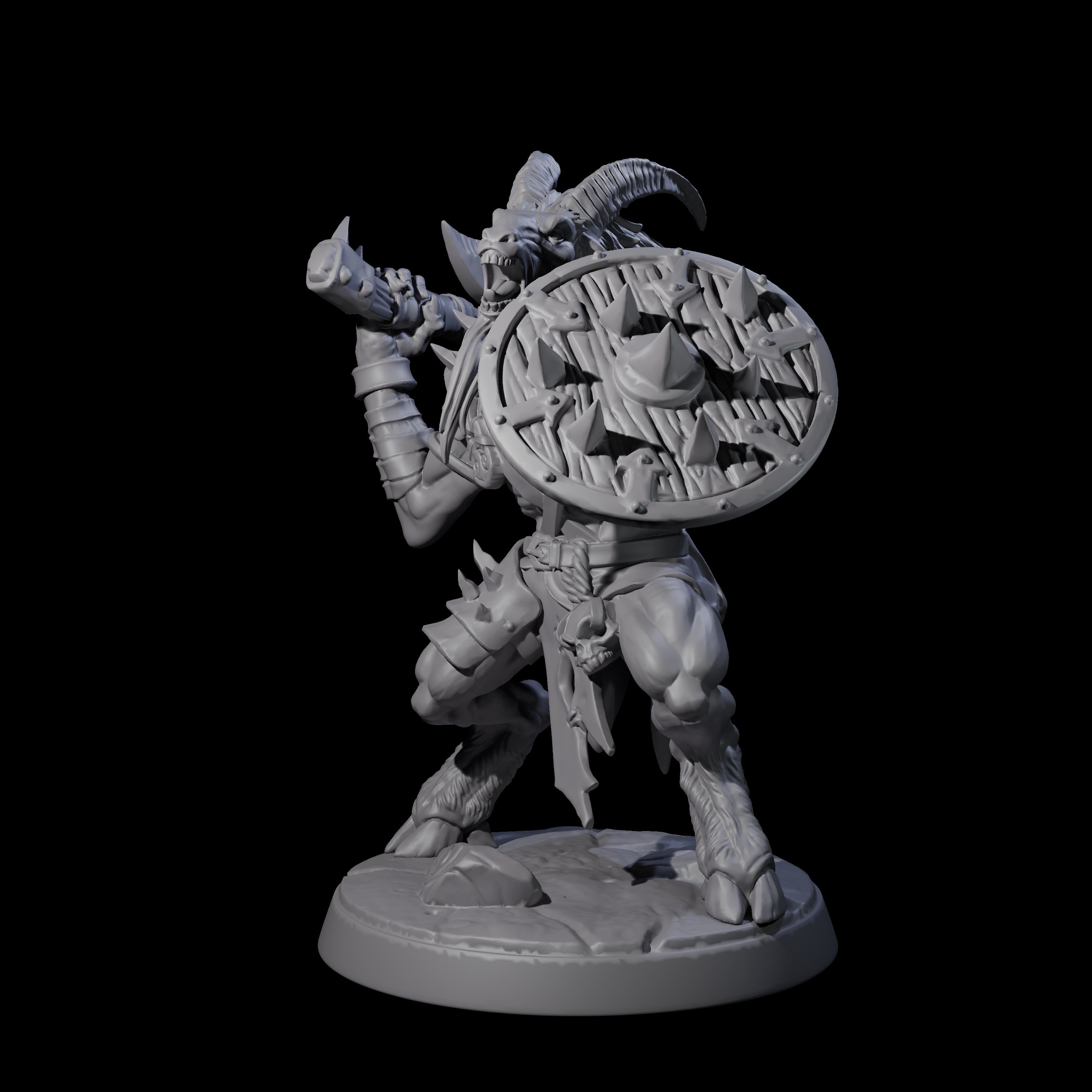 Shadowy Beastman B Miniature for Dungeons and Dragons, Pathfinder or other TTRPGs