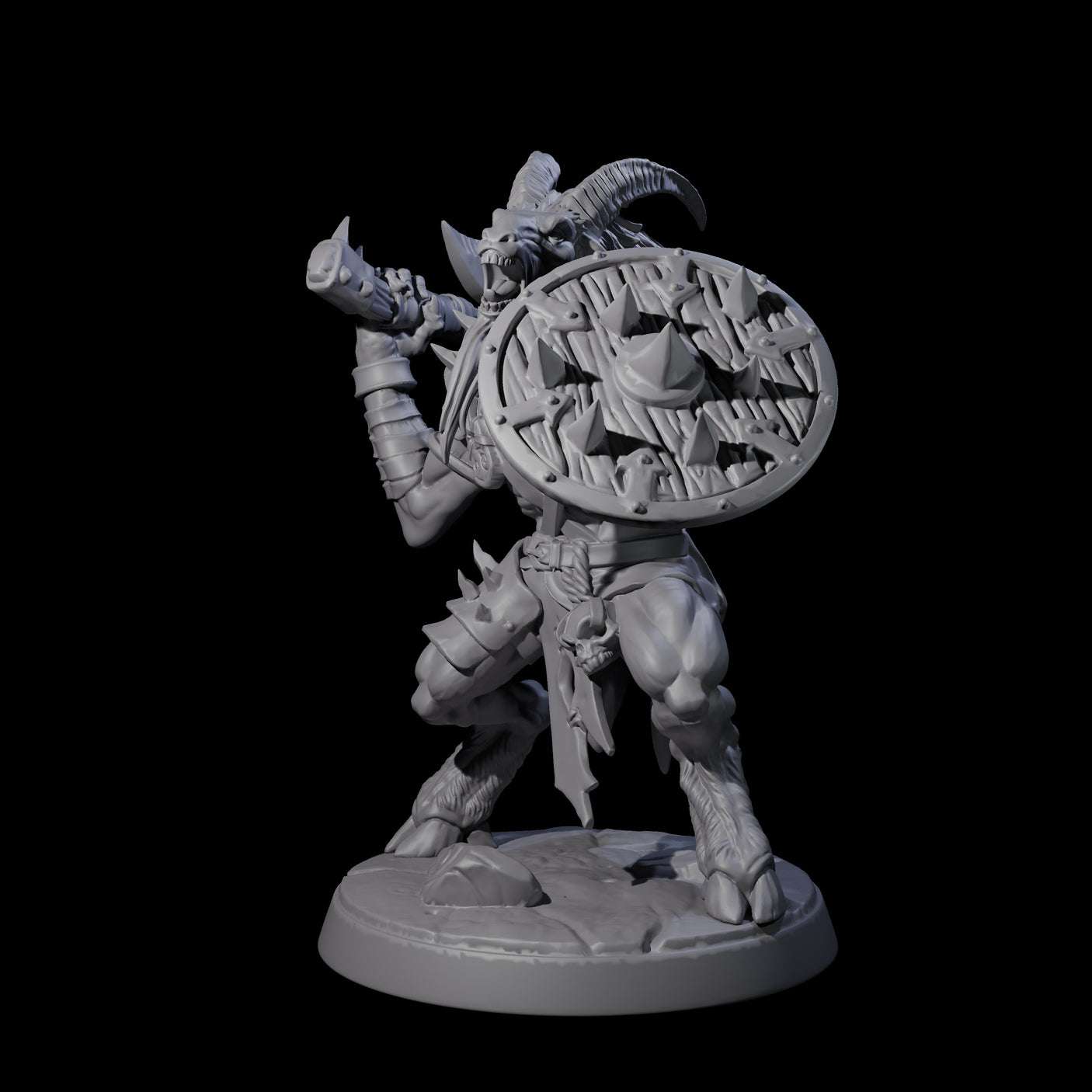 Shadowy Beastman B Miniature for Dungeons and Dragons, Pathfinder or other TTRPGs