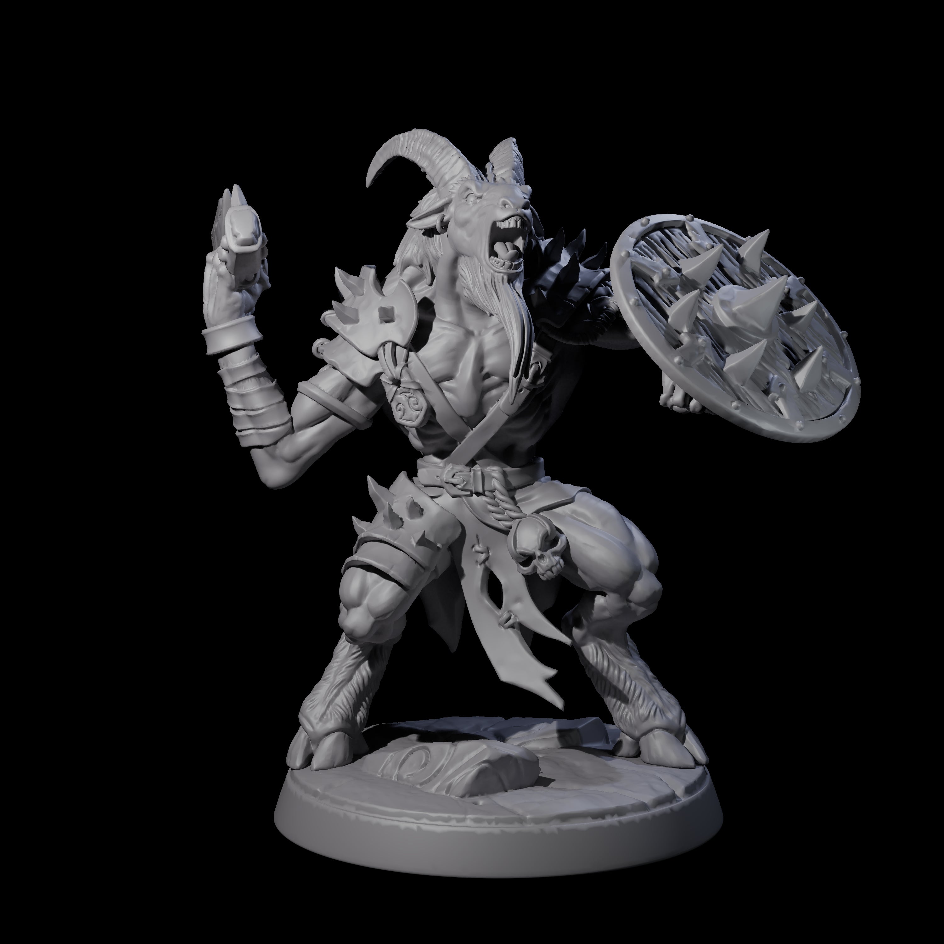 Shadowy Beastman B Miniature for Dungeons and Dragons, Pathfinder or other TTRPGs