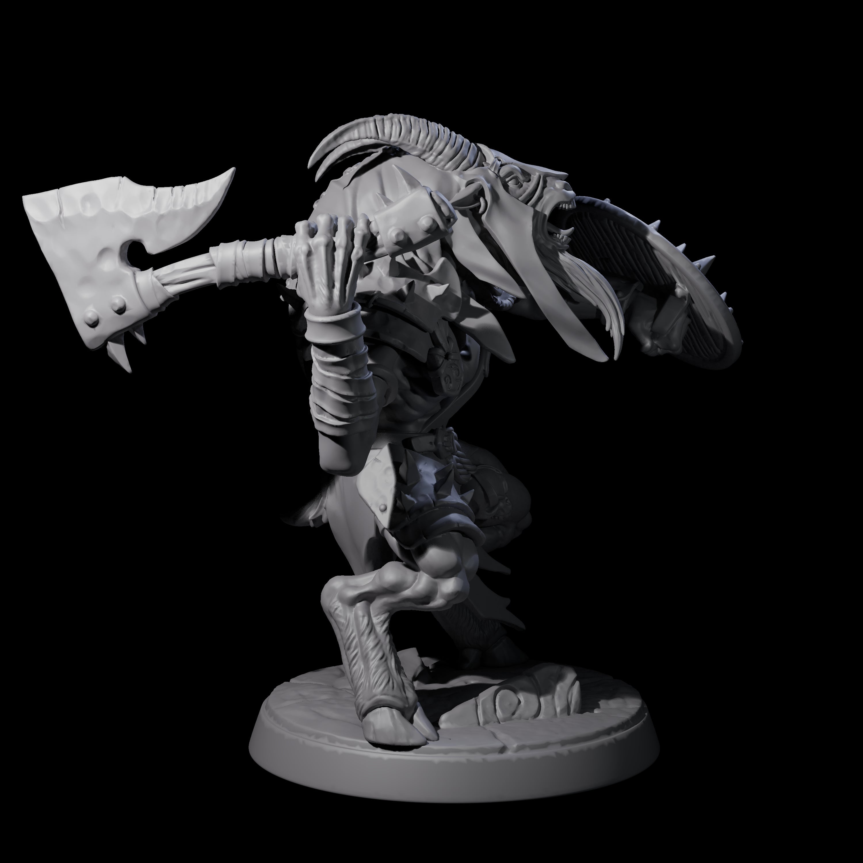 Shadowy Beastman B Miniature for Dungeons and Dragons, Pathfinder or other TTRPGs