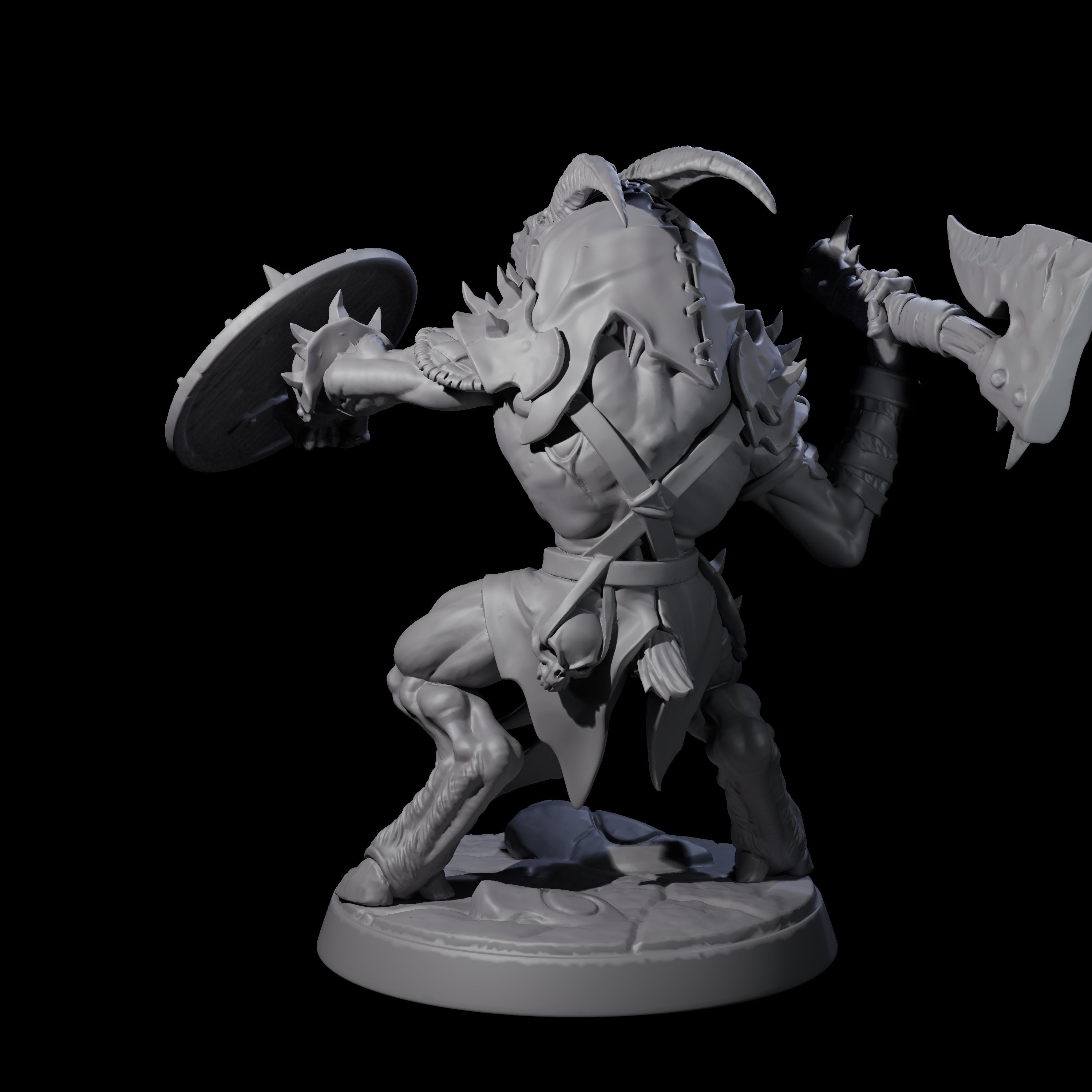 Shadowy Beastman B Miniature for Dungeons and Dragons, Pathfinder or other TTRPGs