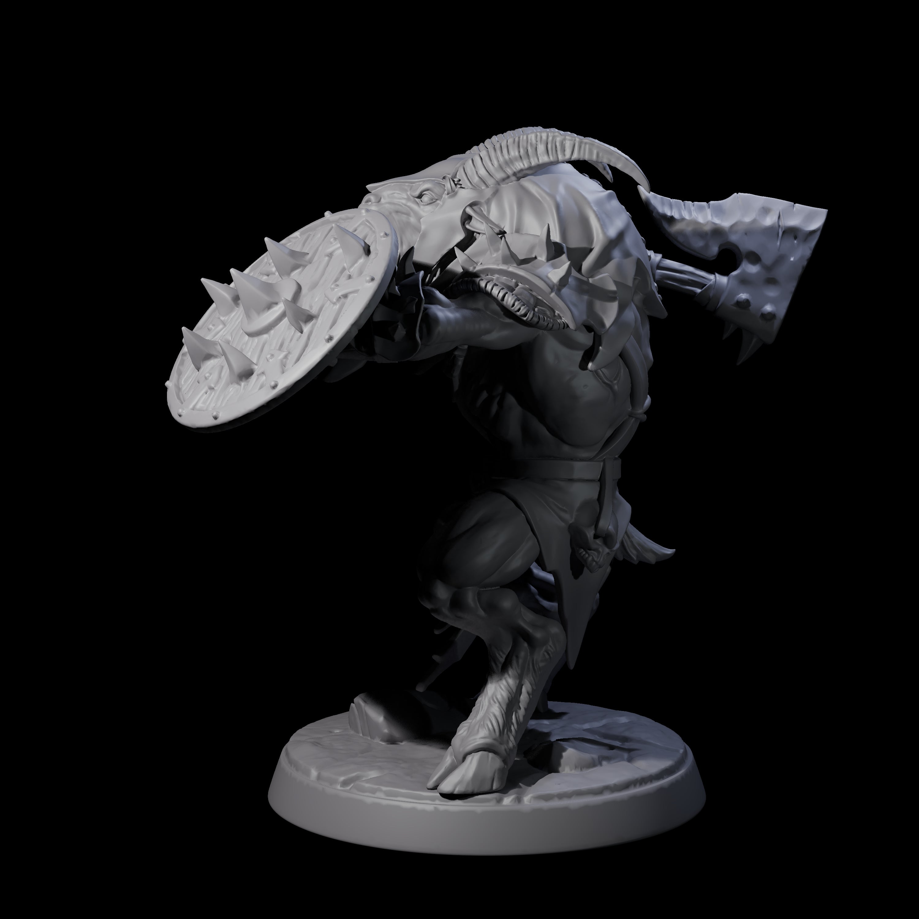 Shadowy Beastman B Miniature for Dungeons and Dragons, Pathfinder or other TTRPGs