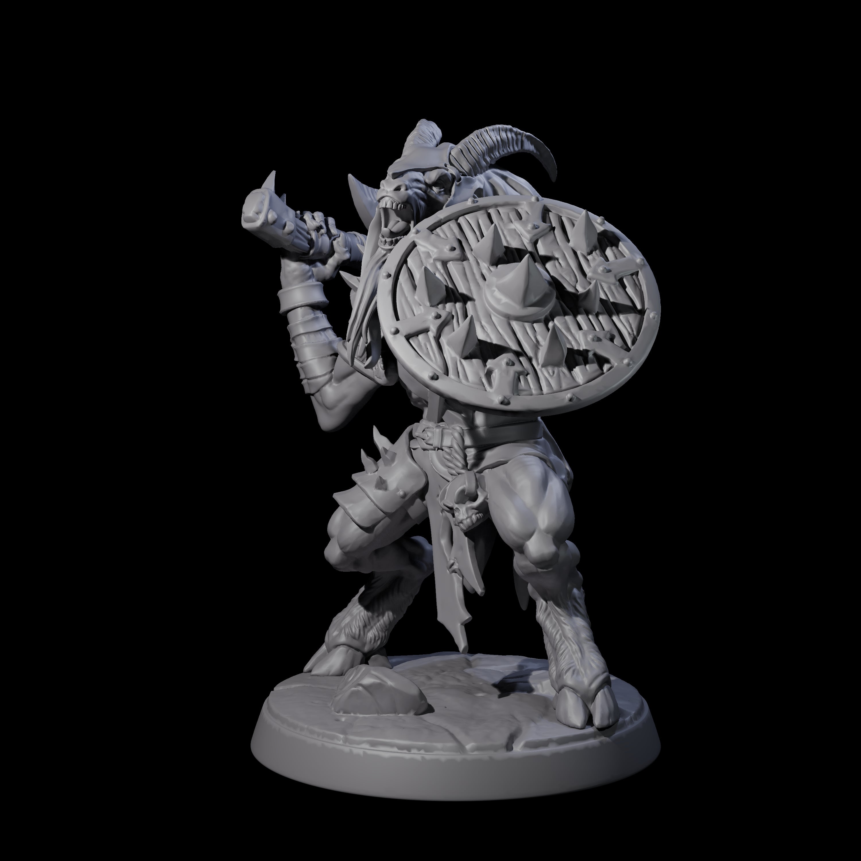 Shadowy Beastman B Miniature for Dungeons and Dragons, Pathfinder or other TTRPGs