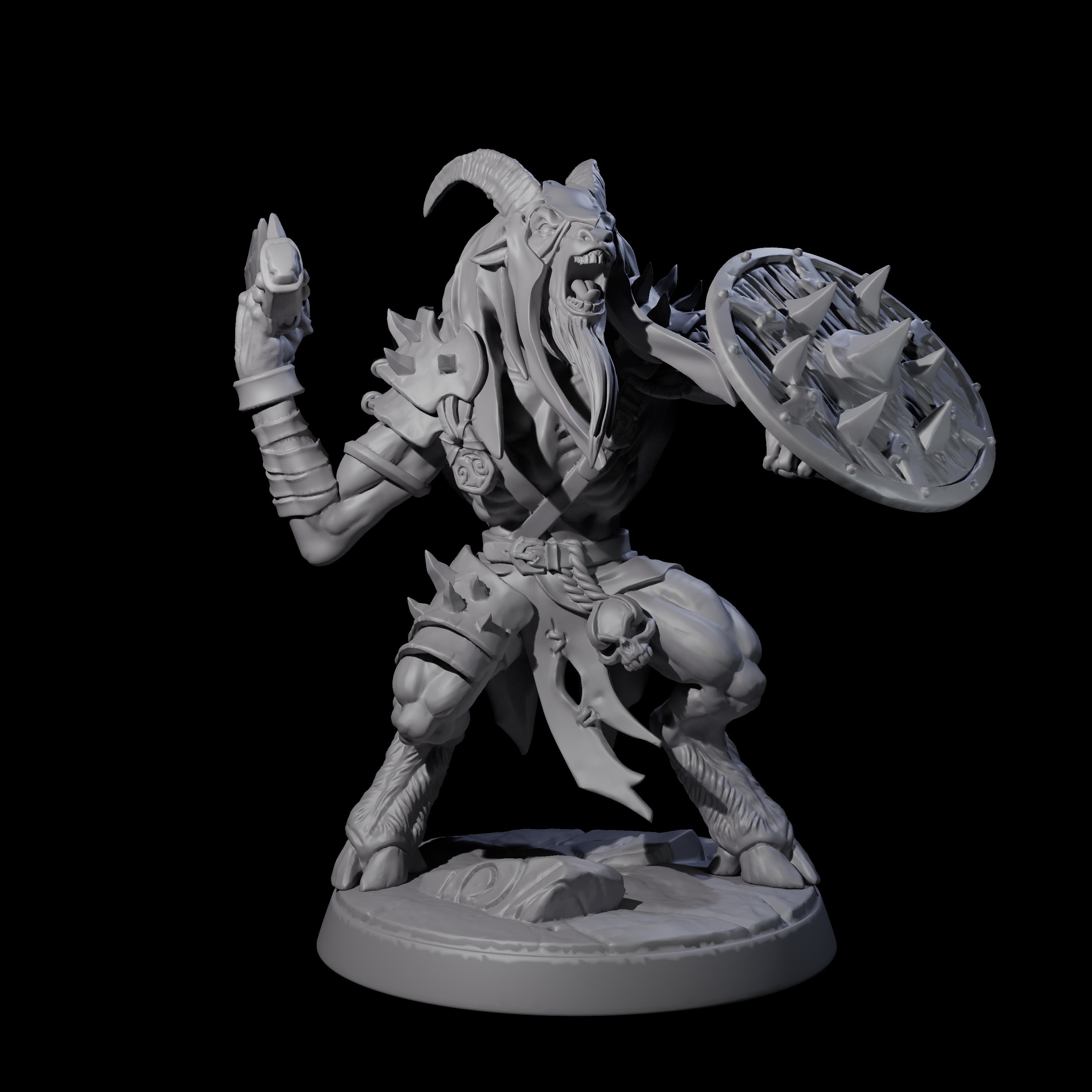Shadowy Beastman B Miniature for Dungeons and Dragons, Pathfinder or other TTRPGs