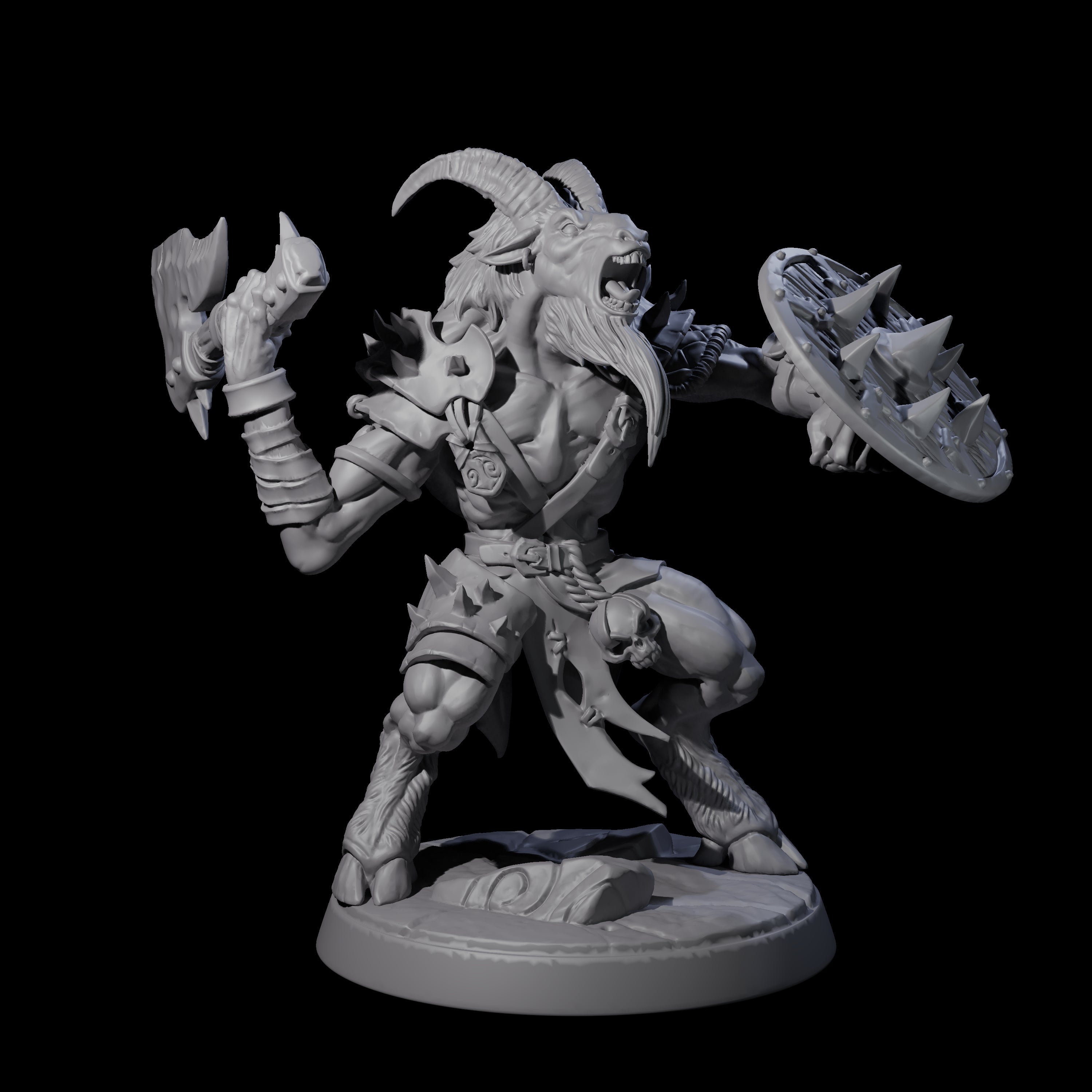 Shadowy Beastman B Miniature for Dungeons and Dragons, Pathfinder or other TTRPGs