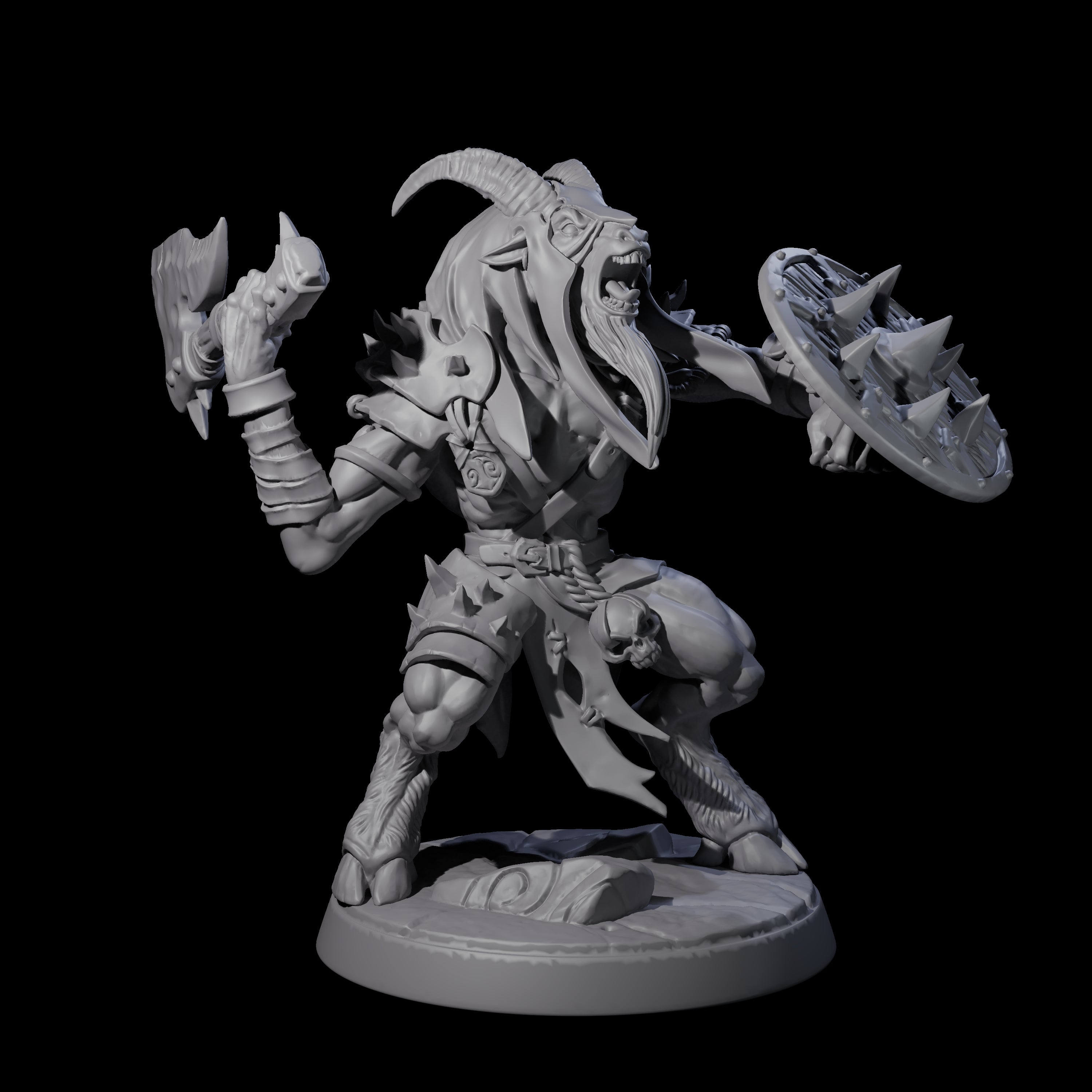 Shadowy Beastman B Miniature for Dungeons and Dragons, Pathfinder or other TTRPGs