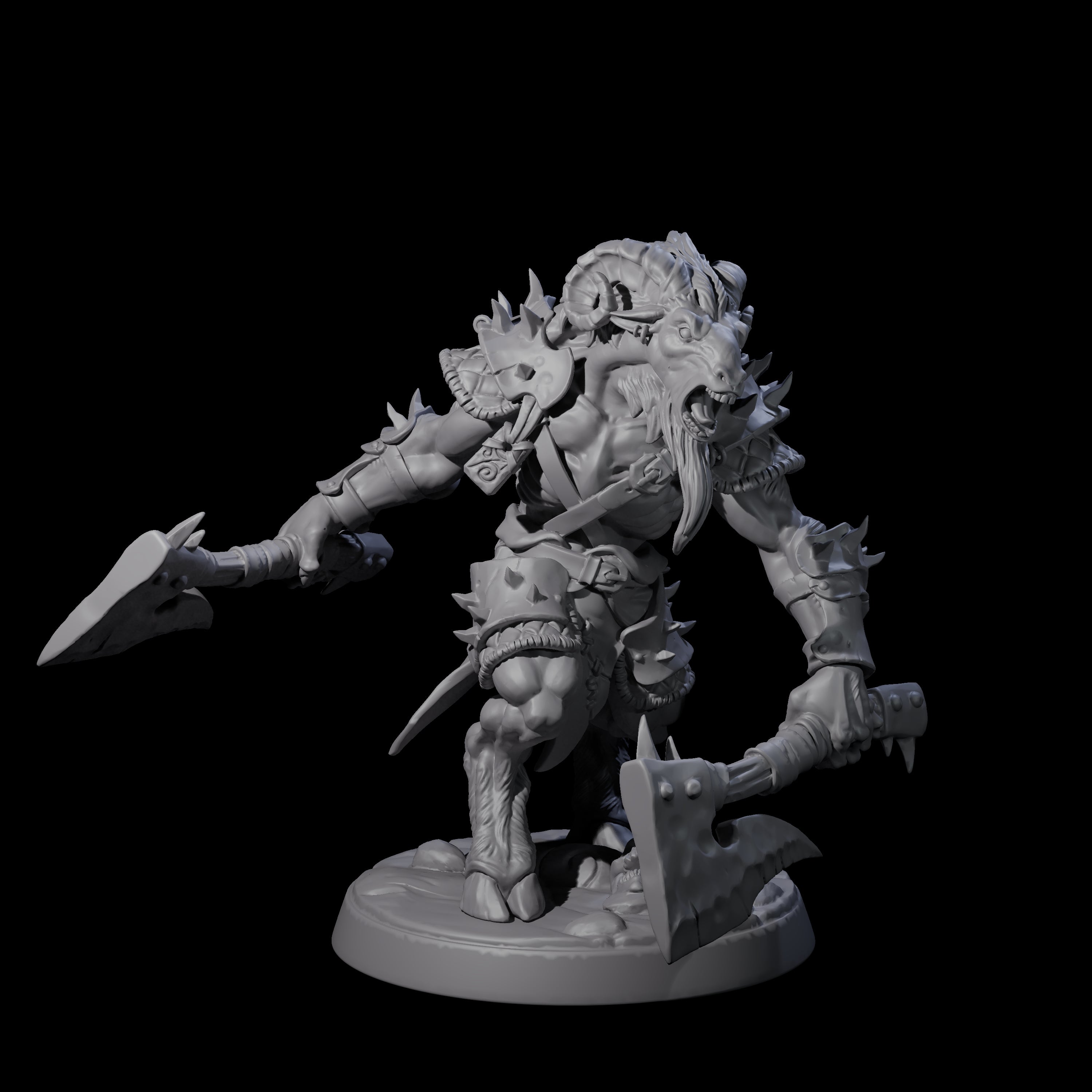 Shadowy Beastman C Miniature for Dungeons and Dragons, Pathfinder or other TTRPGs