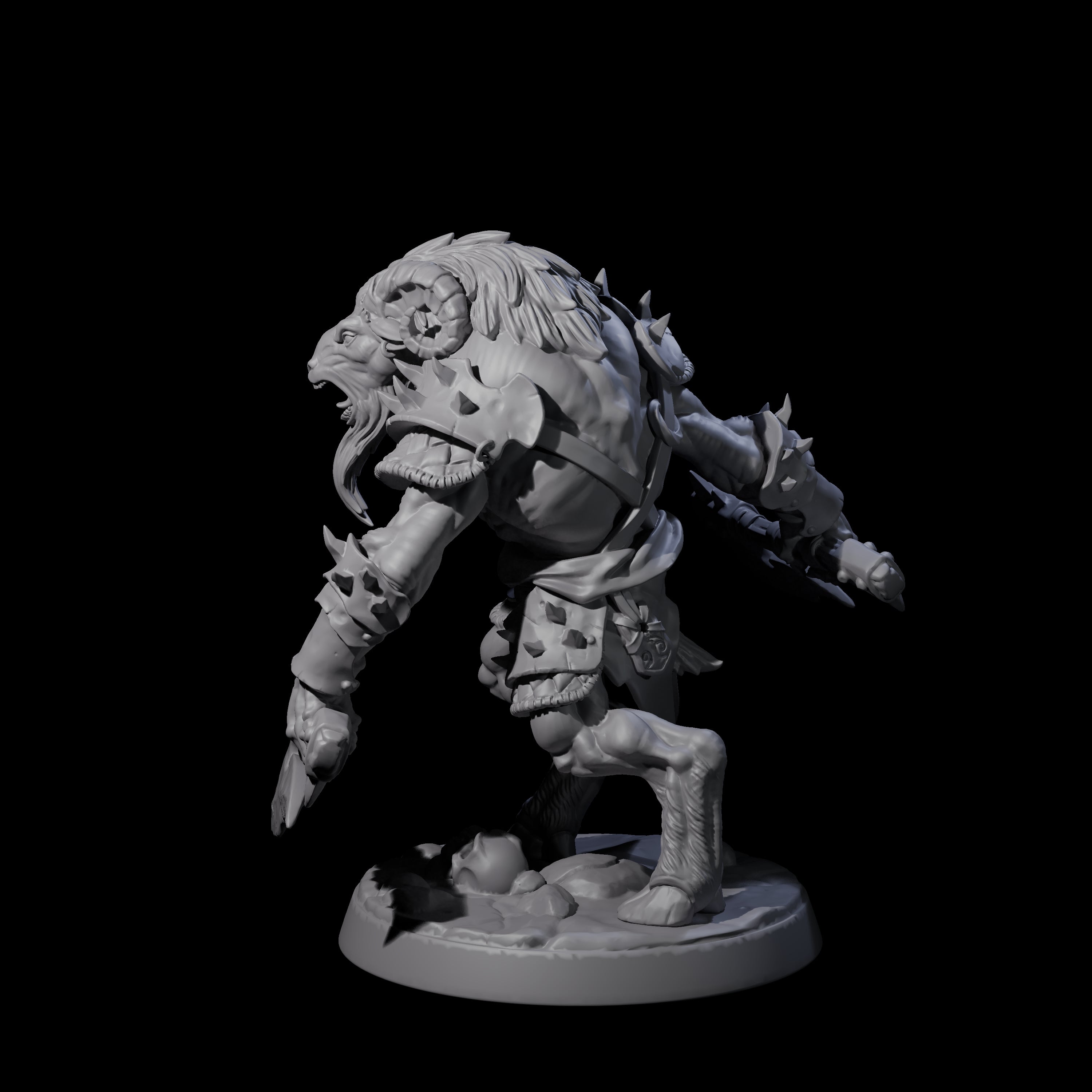 Shadowy Beastman C Miniature for Dungeons and Dragons, Pathfinder or other TTRPGs