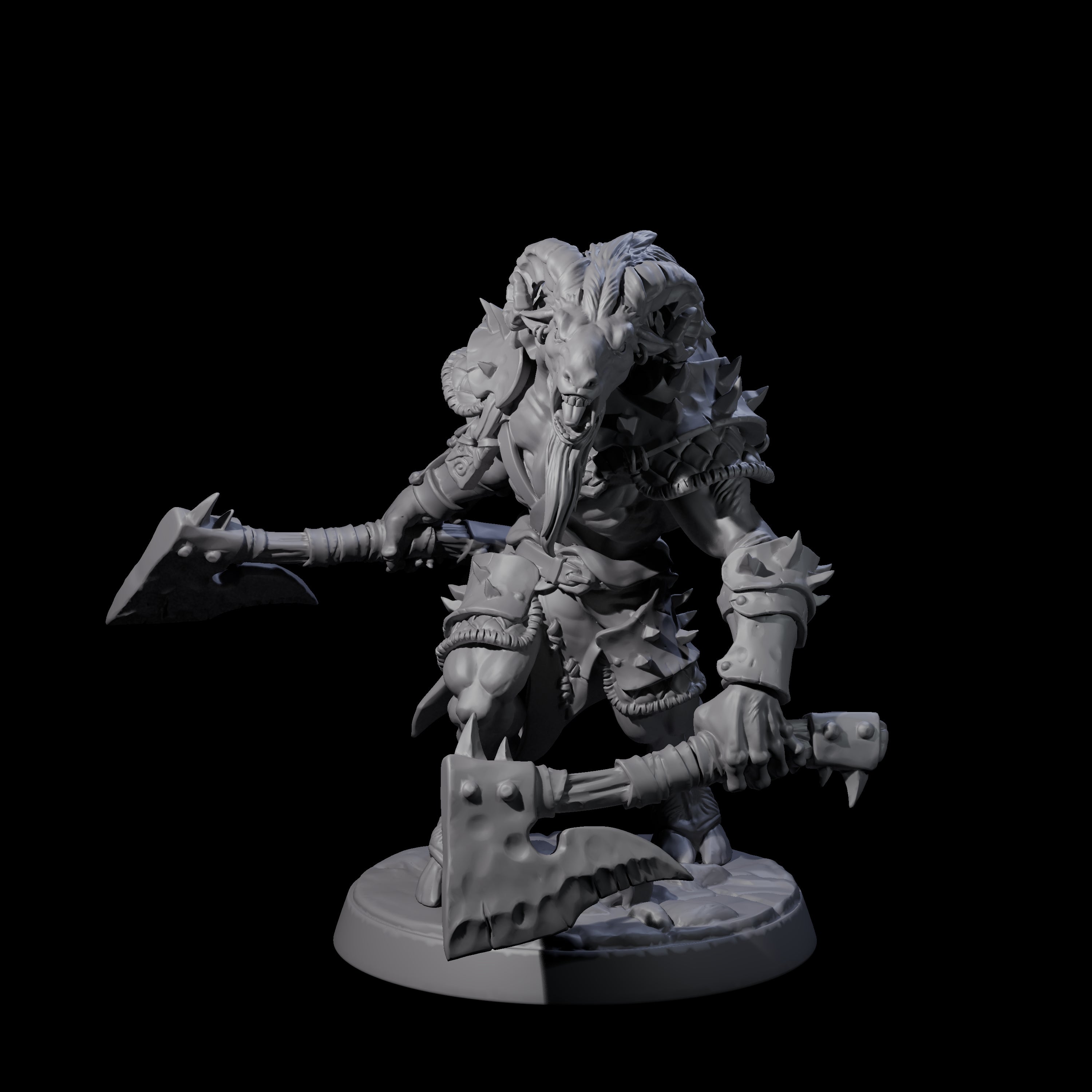 Shadowy Beastman C Miniature for Dungeons and Dragons, Pathfinder or other TTRPGs