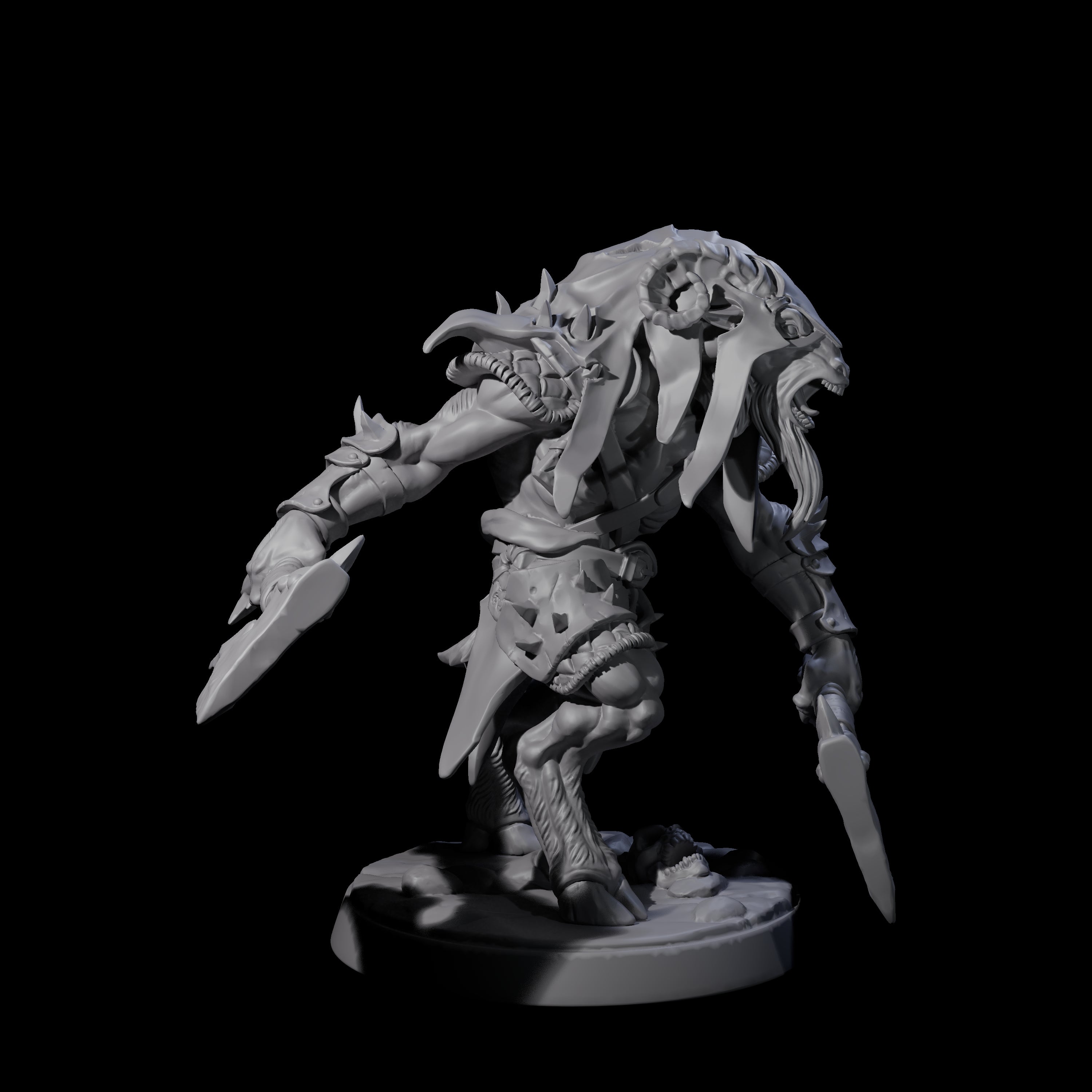 Shadowy Beastman C Miniature for Dungeons and Dragons, Pathfinder or other TTRPGs