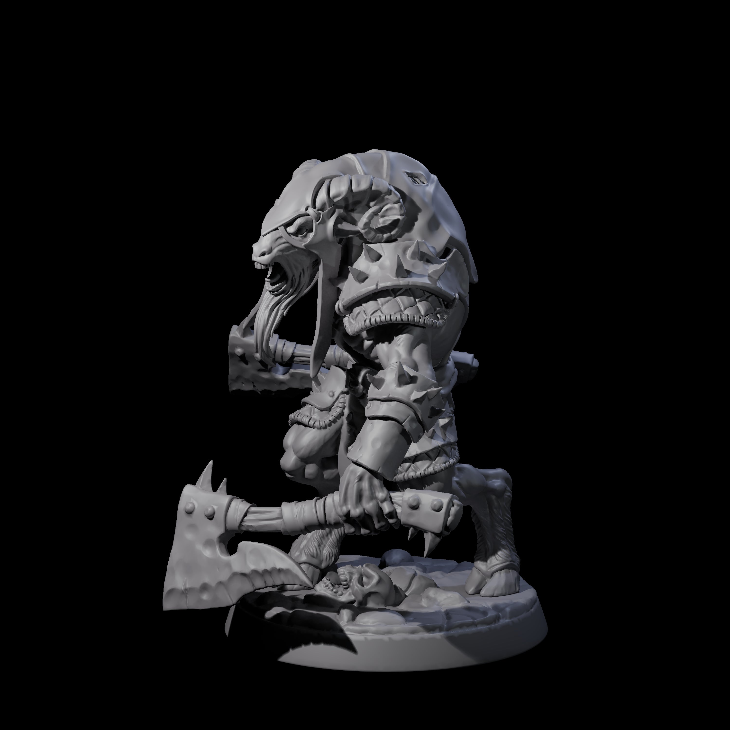 Shadowy Beastman C Miniature for Dungeons and Dragons, Pathfinder or other TTRPGs