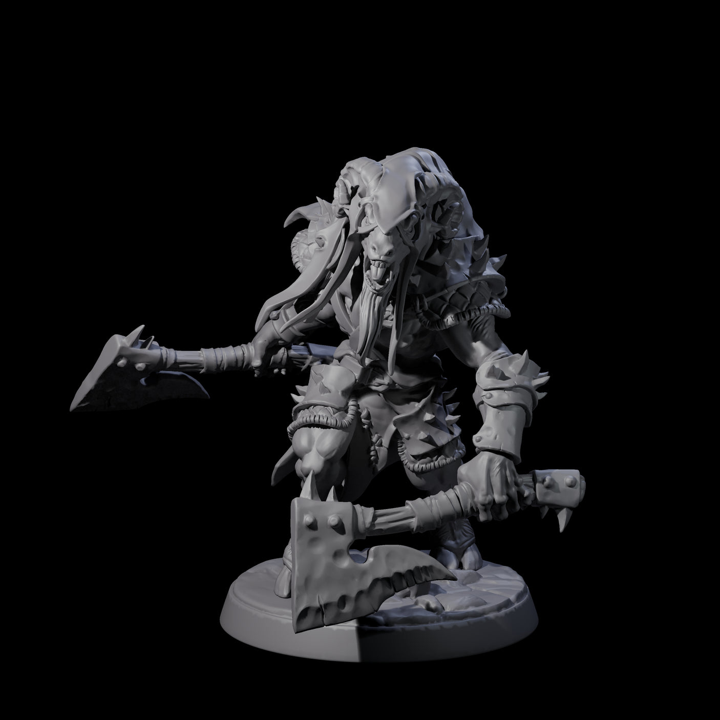 Shadowy Beastman C Miniature for Dungeons and Dragons, Pathfinder or other TTRPGs