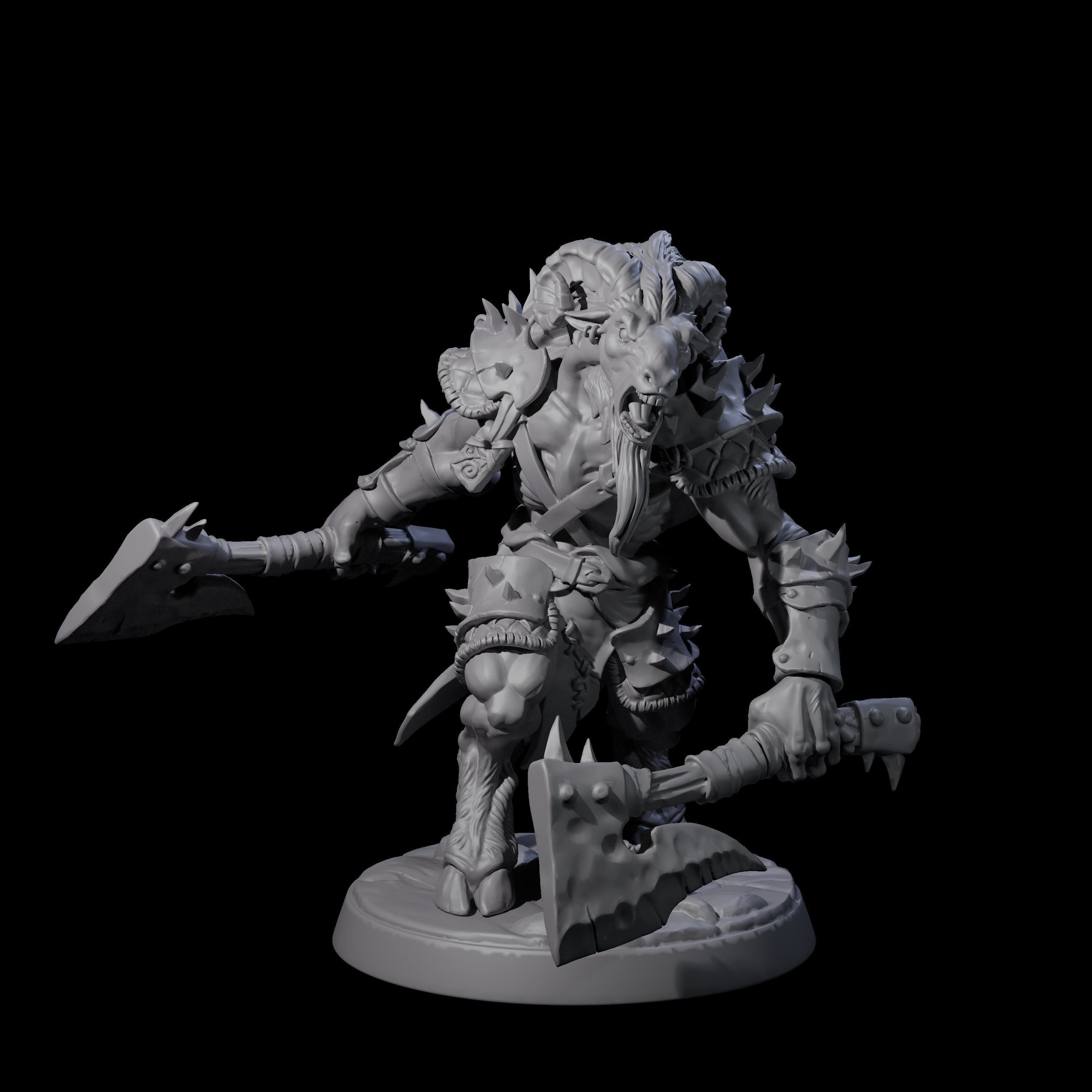 Shadowy Beastman C Miniature for Dungeons and Dragons, Pathfinder or other TTRPGs