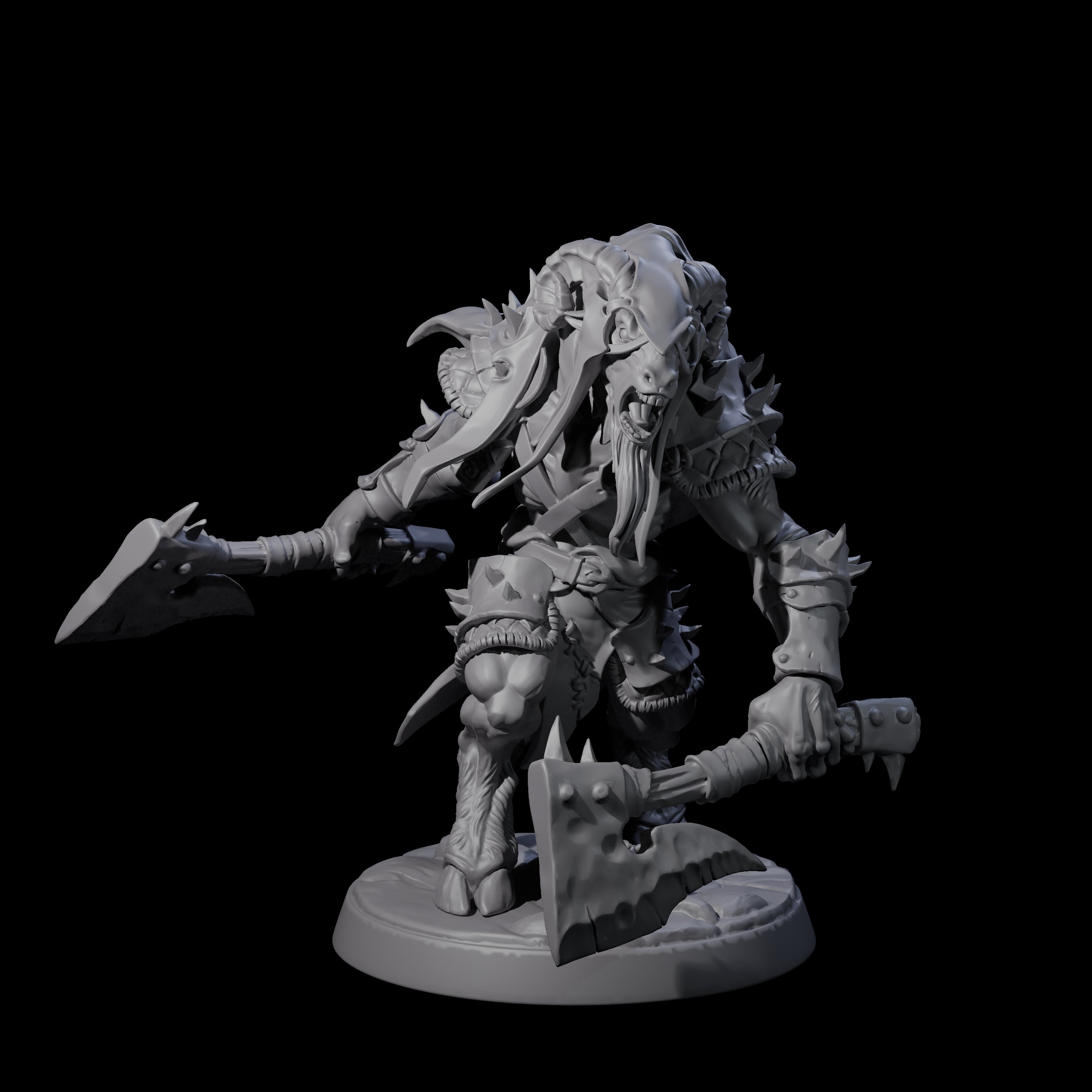 Shadowy Beastman C Miniature for Dungeons and Dragons, Pathfinder or other TTRPGs