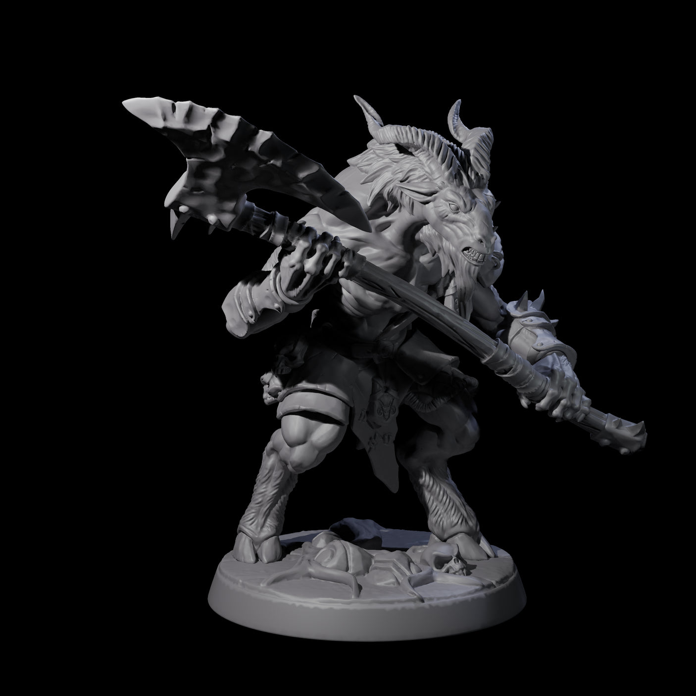 Shadowy Beastman D Miniature for Dungeons and Dragons, Pathfinder or other TTRPGs