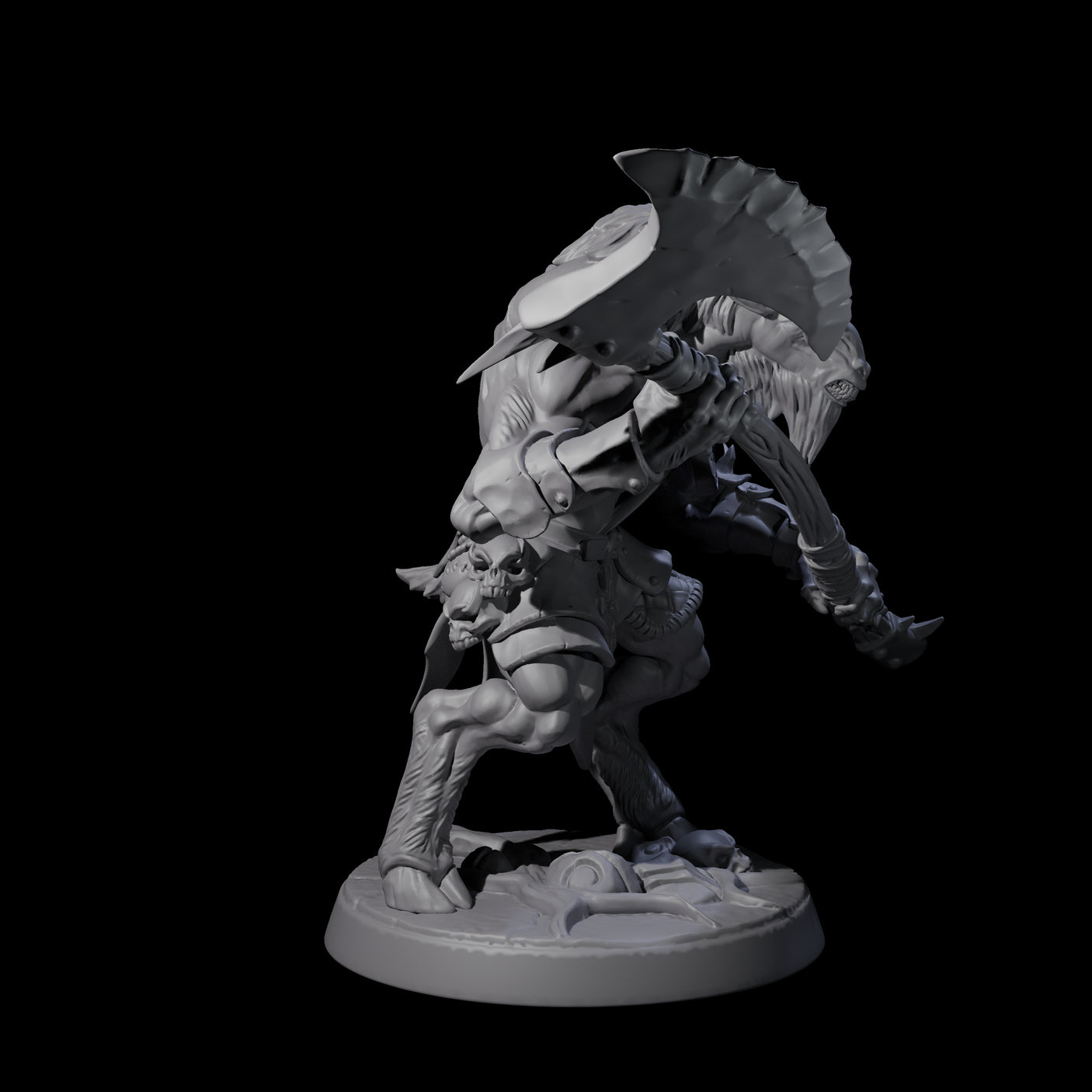 Shadowy Beastman D Miniature for Dungeons and Dragons, Pathfinder or other TTRPGs