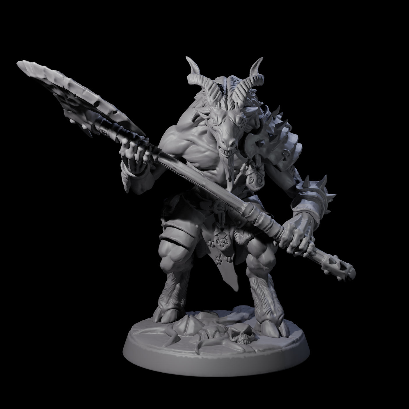 Shadowy Beastman D Miniature for Dungeons and Dragons, Pathfinder or other TTRPGs